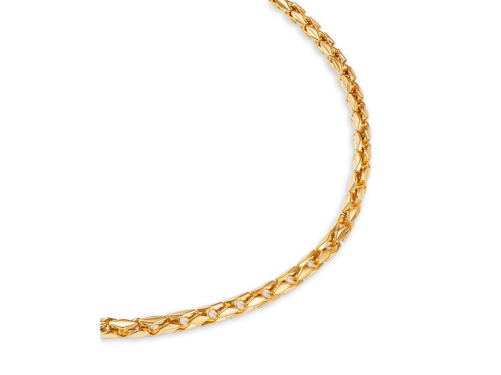 Men's Box Chain Necklace in 14K Yellow Gold, 22" — Image 4