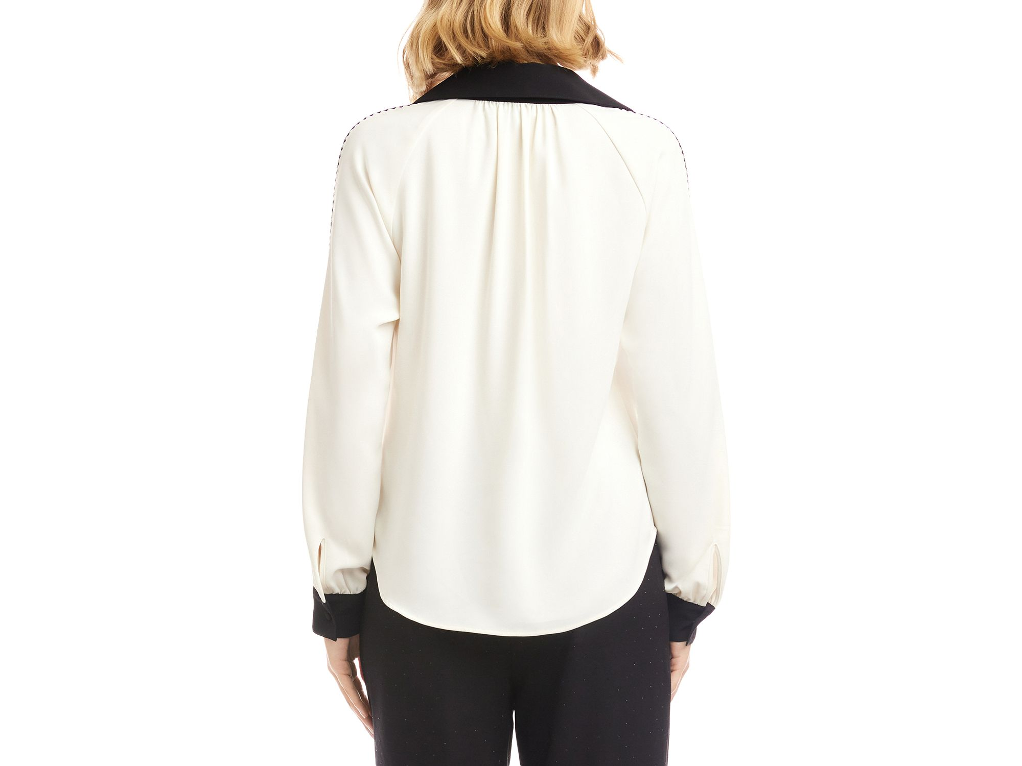 Long Sleeve Colorblock Edge Stitch Top — Image 6