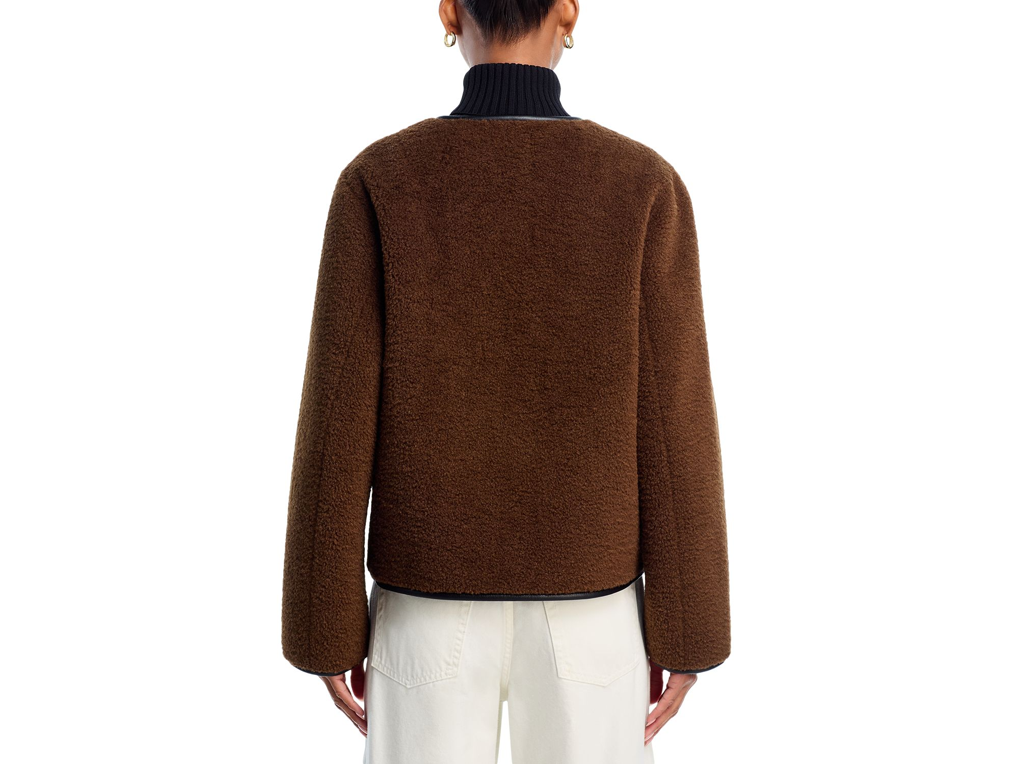 Cropped Faux Fur Toggle Jacket - Exclusive — Image 3