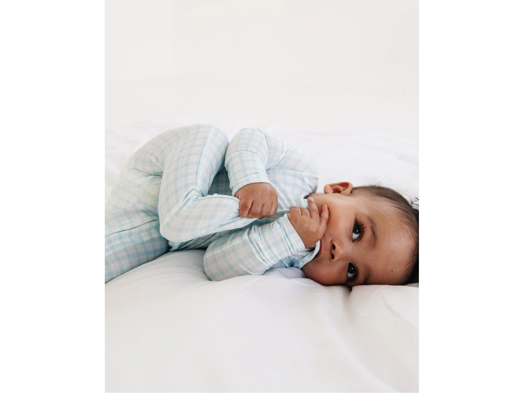 Boys' Coastal Check Bamboo Sleeper - Baby — Image 3
