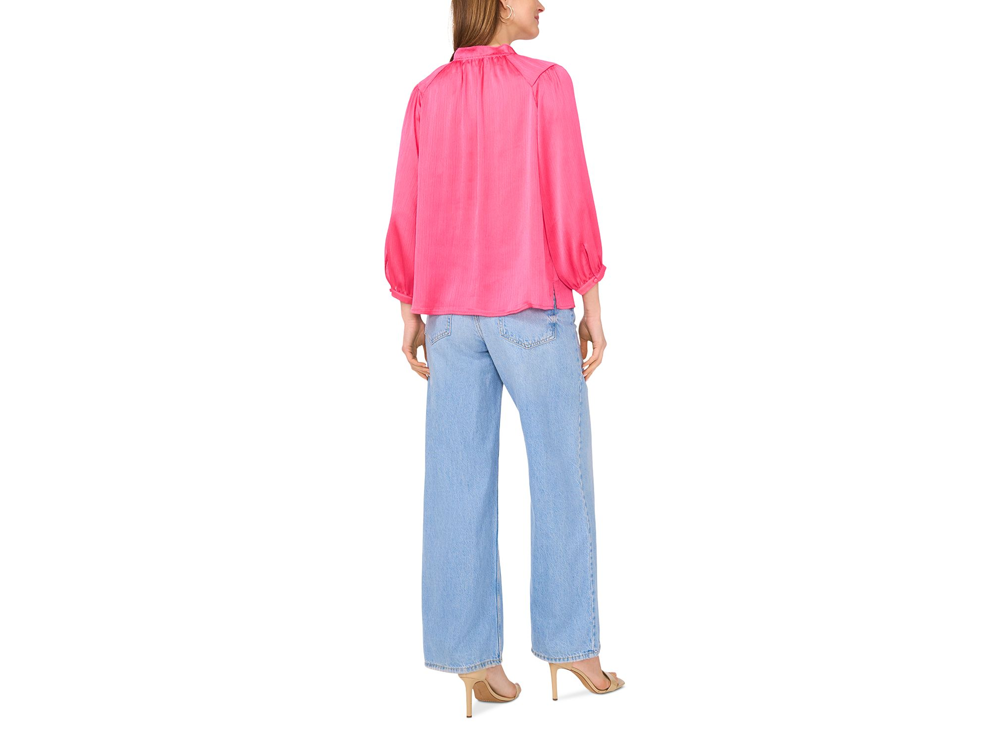 Split Neck Peasant Blouse — Image 4