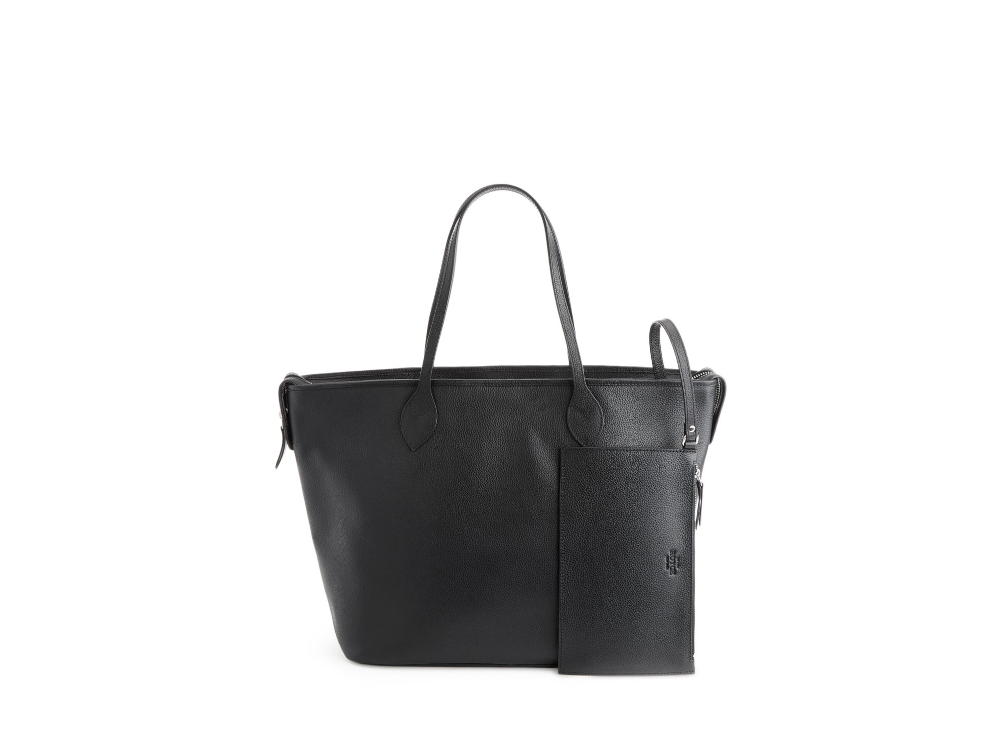 Pebble Grain Leather Wide Tote — Image 3