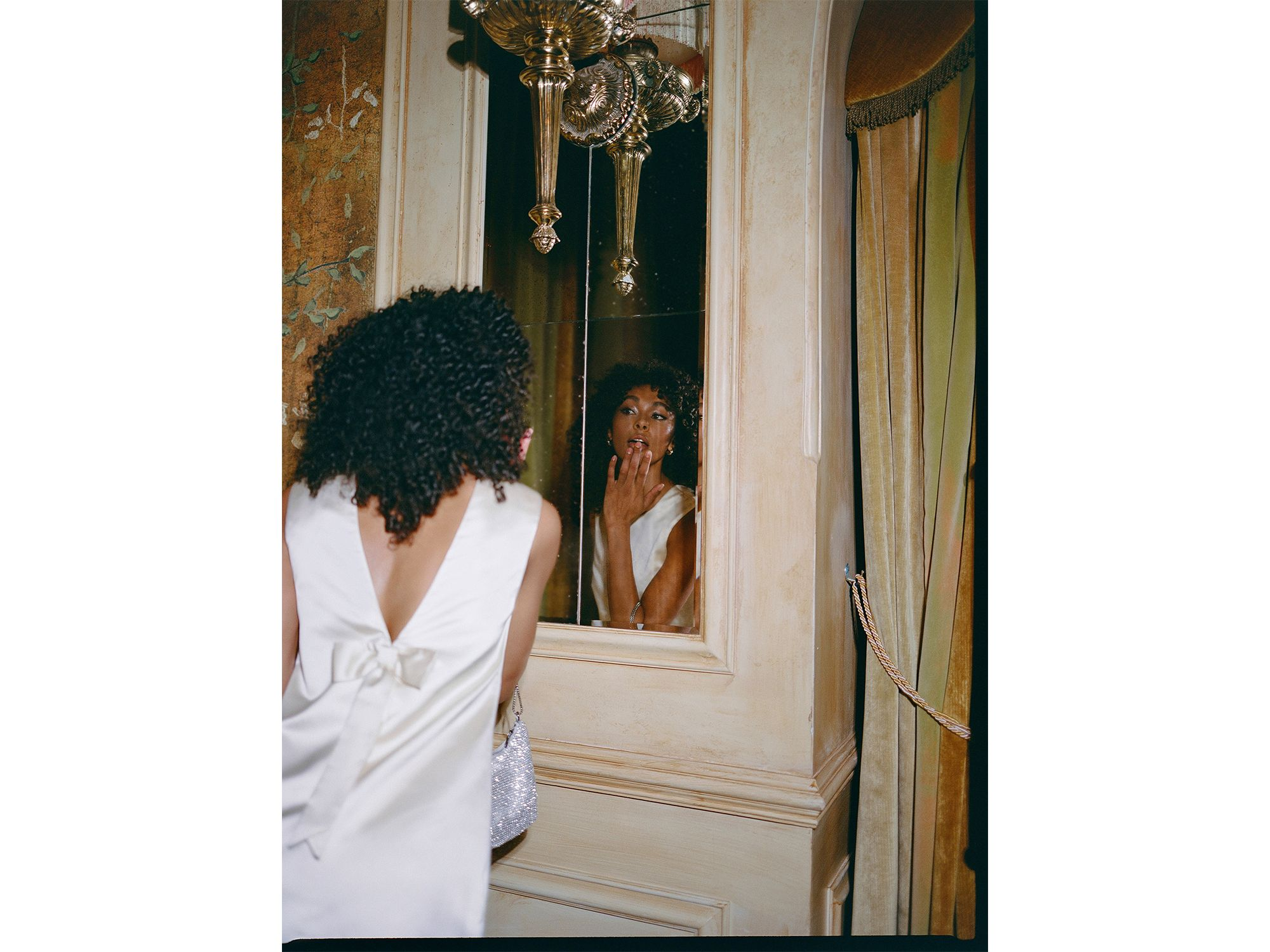 Jaxon Satin Bow Shift Dress — Image 3