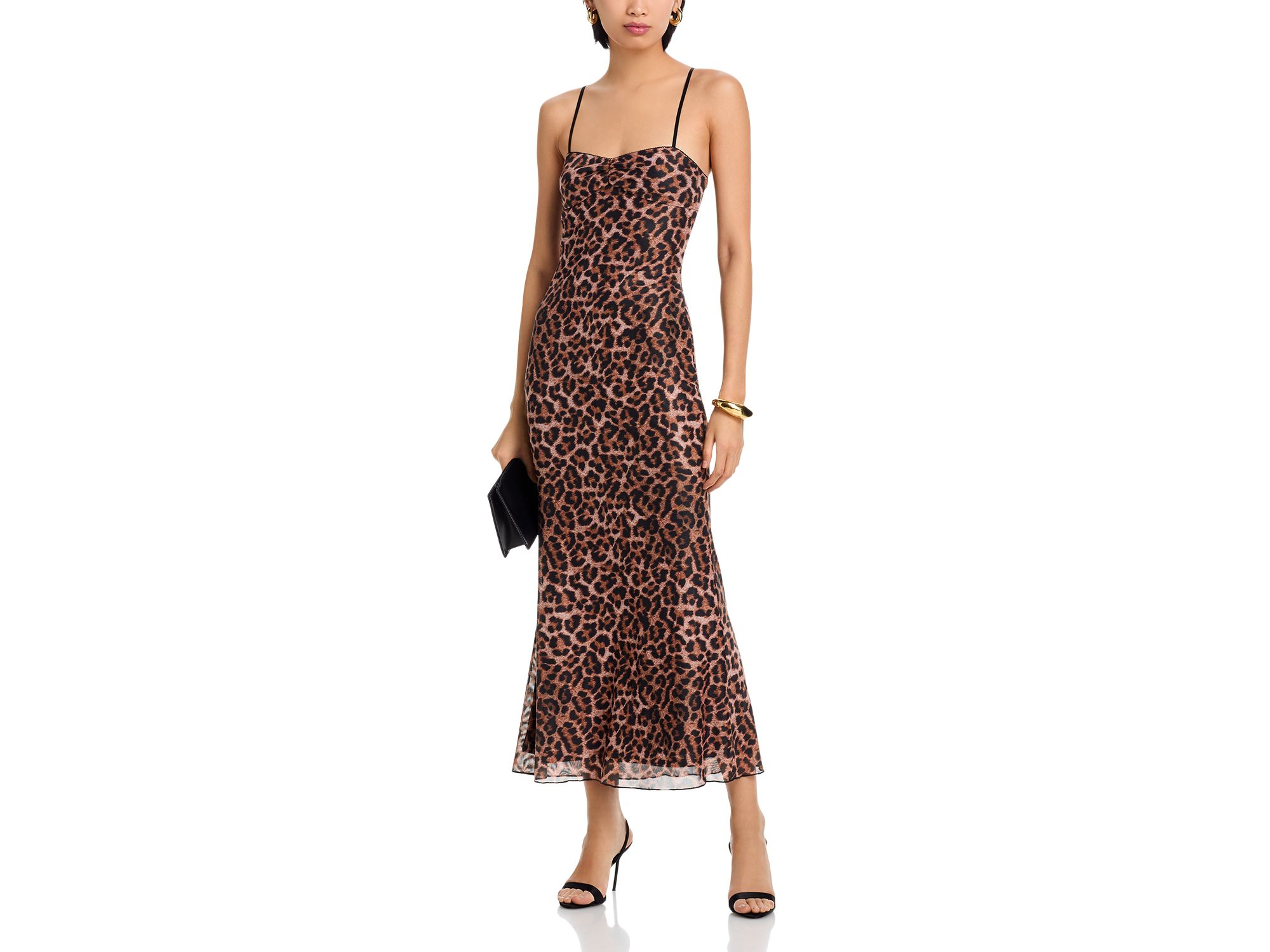 Leopard Mesh Maxi Dress - Exclusive — Image 3