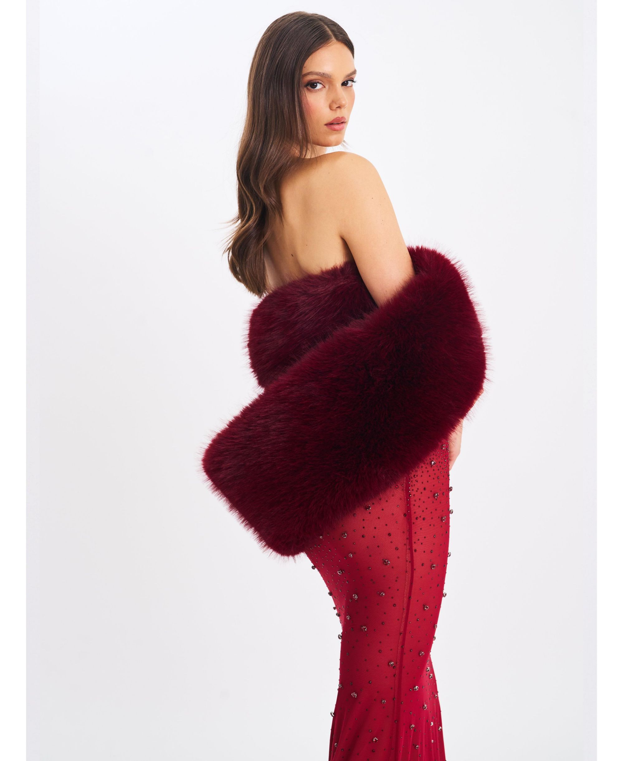 Jazmin Faux Fur Scarf — Image 3