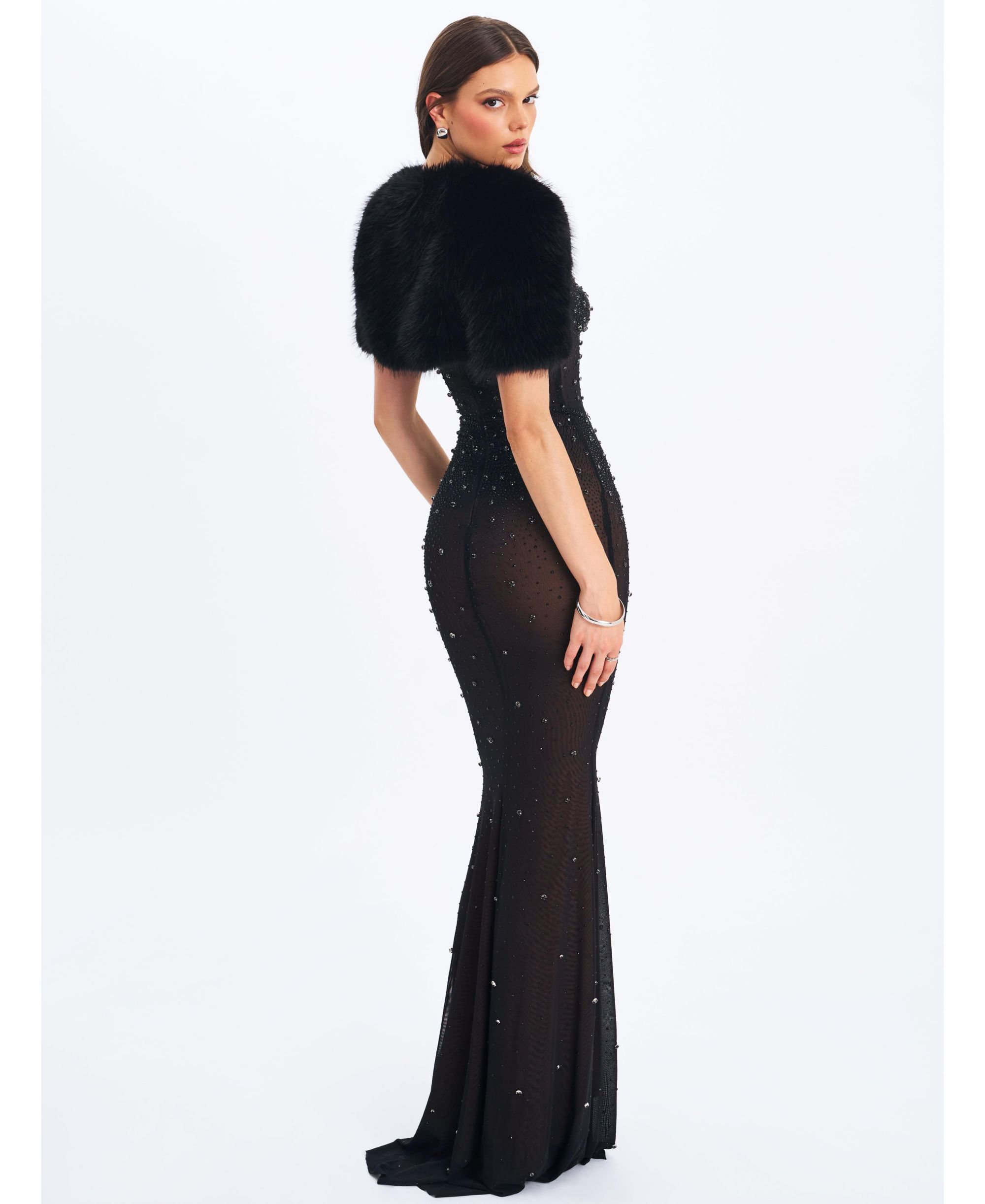 Kori Faux Fur Micro Bolero — Image 7