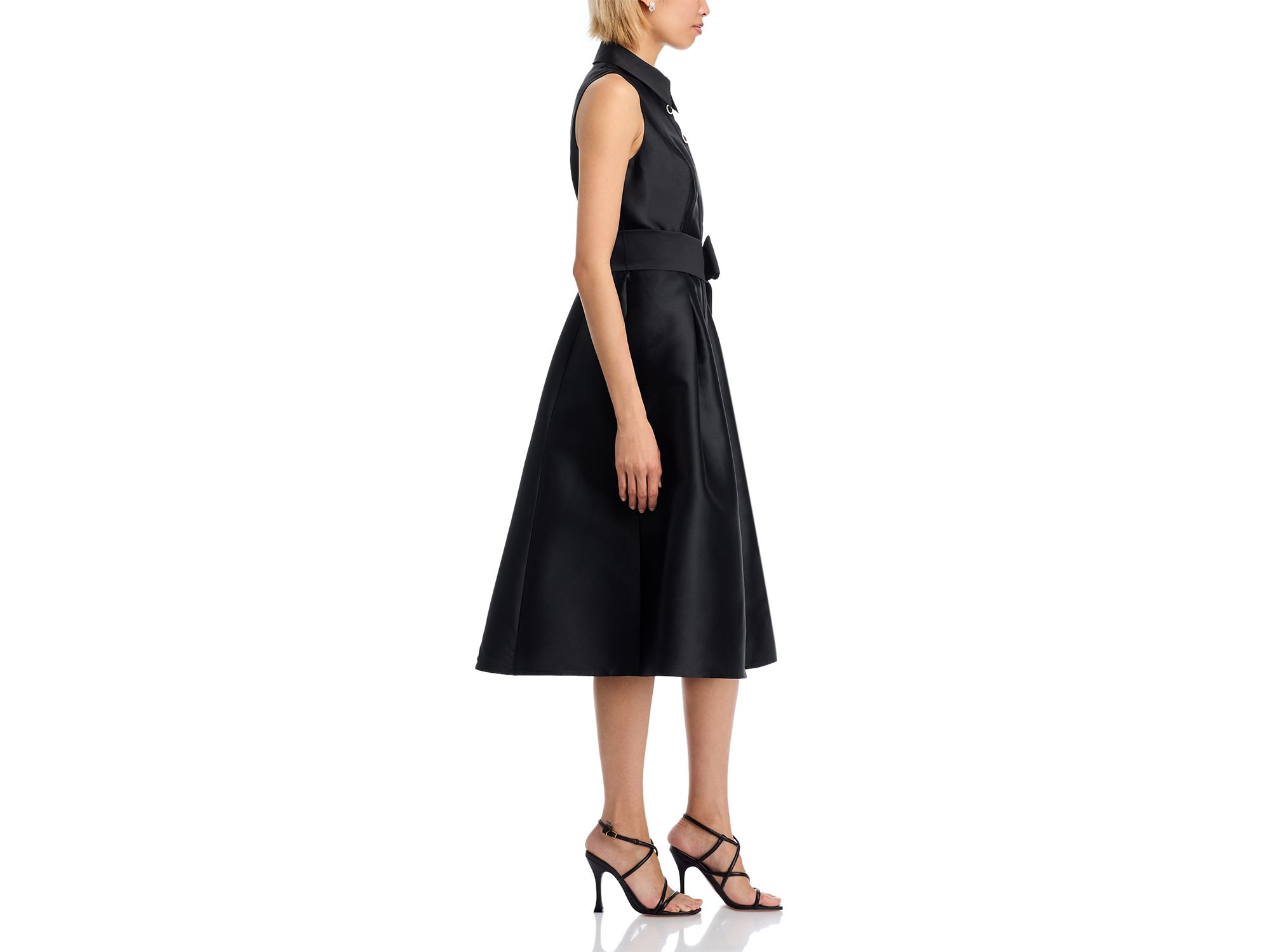 Mikado Sleeveless Shirt Dress — Image 4