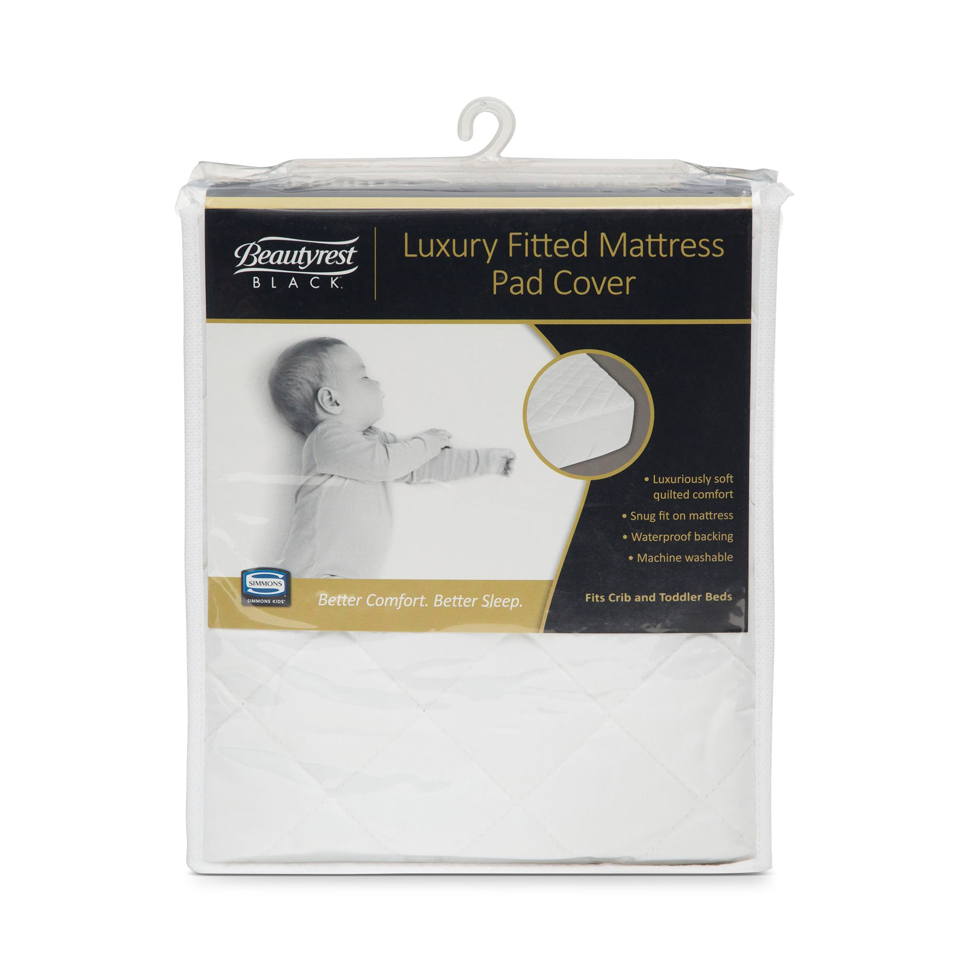 Black Luxury Fitted Crib & Toddler Mattress Pad Cover — Image 3