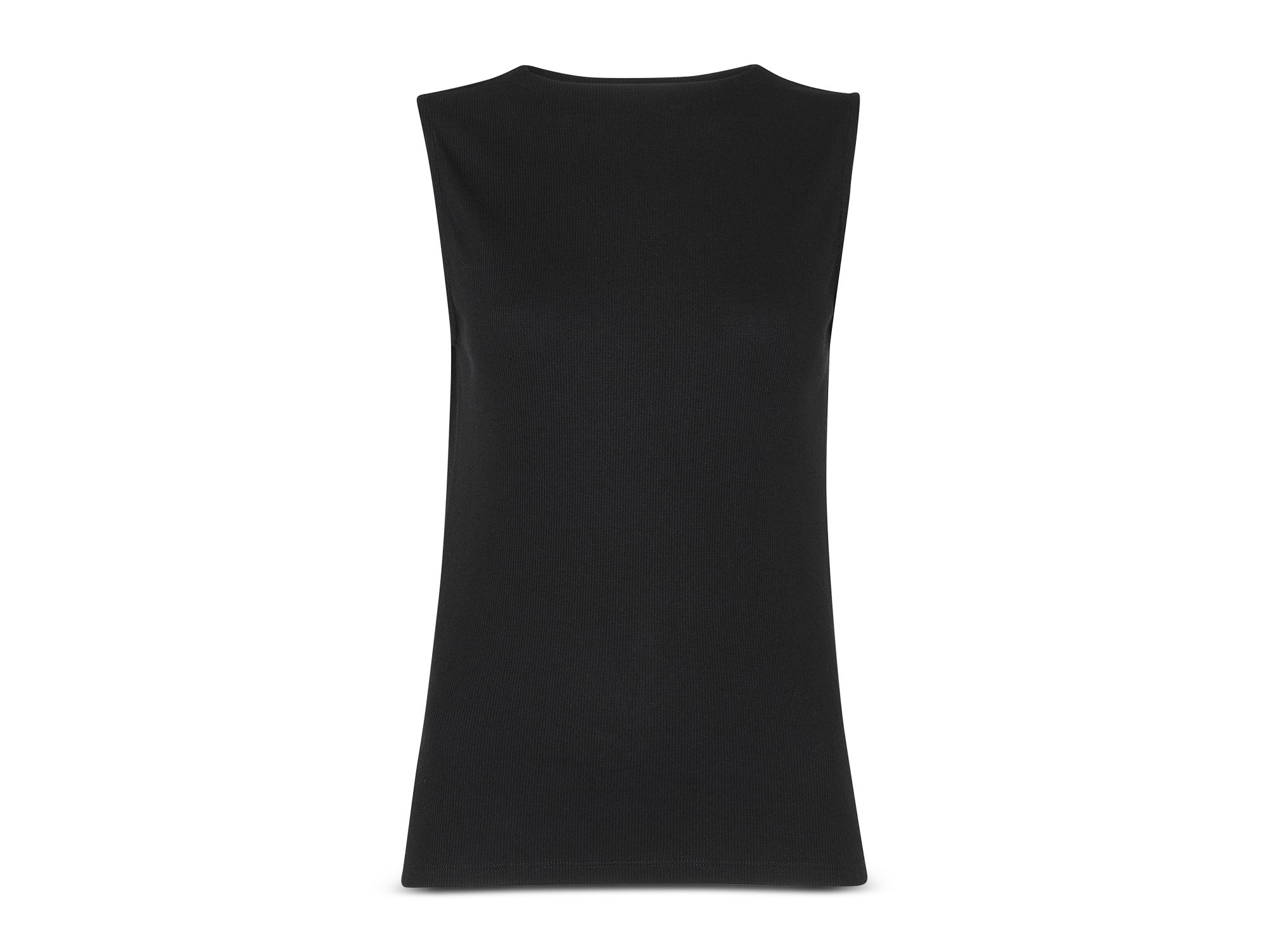 High Neck Rib Detail Tee — Image 4