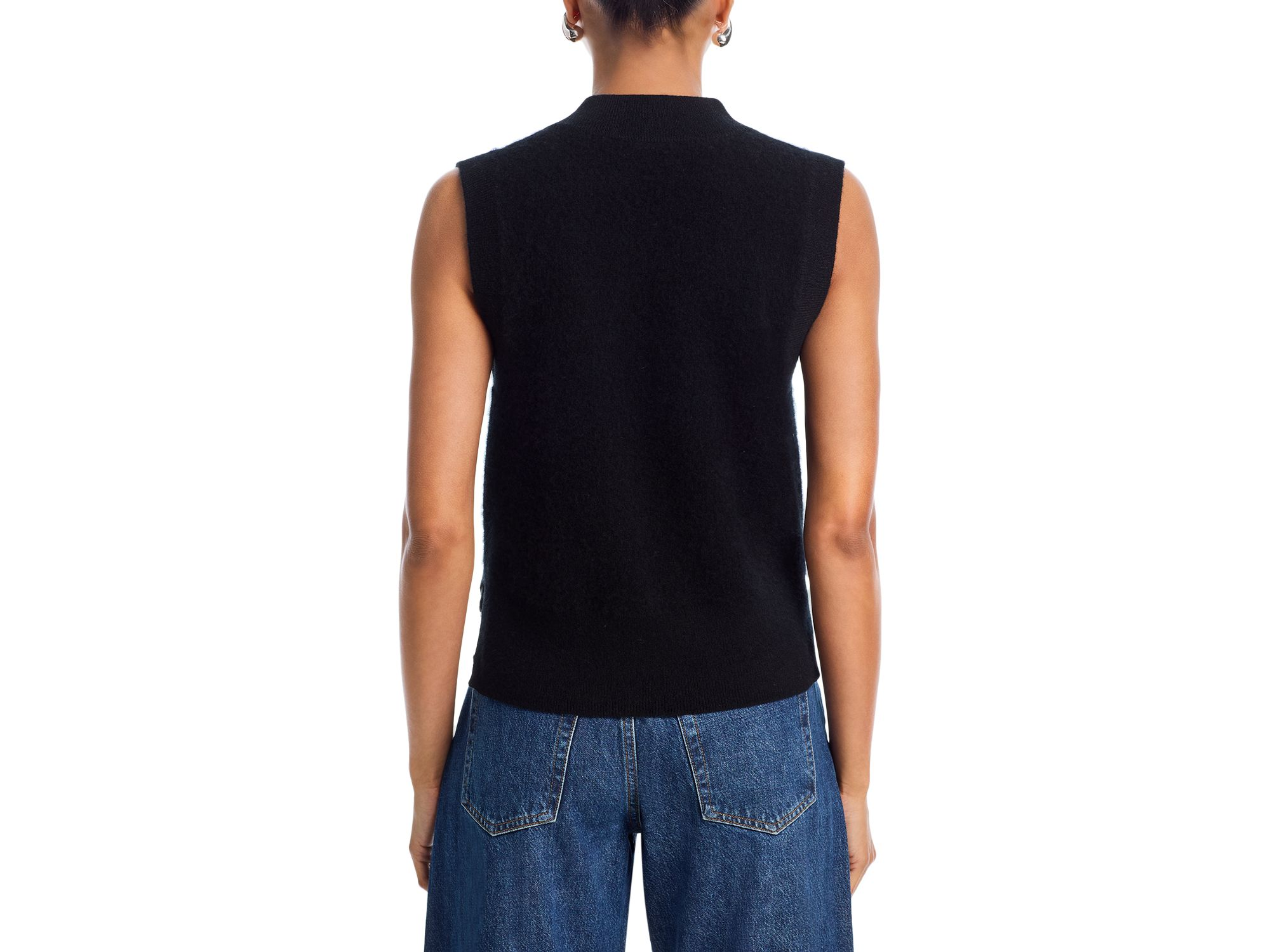 100% Cashmere Super Brushed V Neck Sweater Vest - Exclusive — Image 3