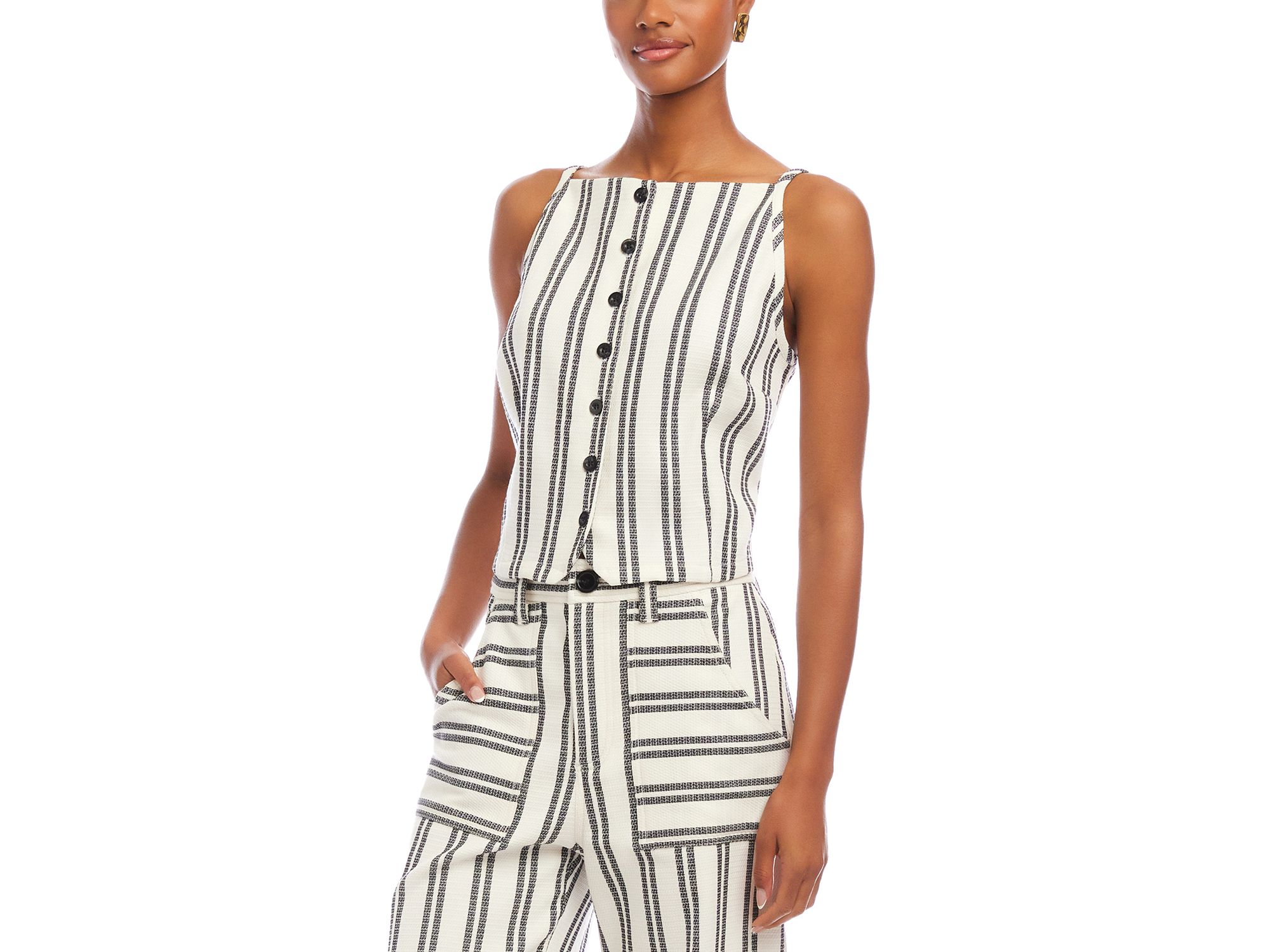Elis Sleeveless Button Front Top — Image 5