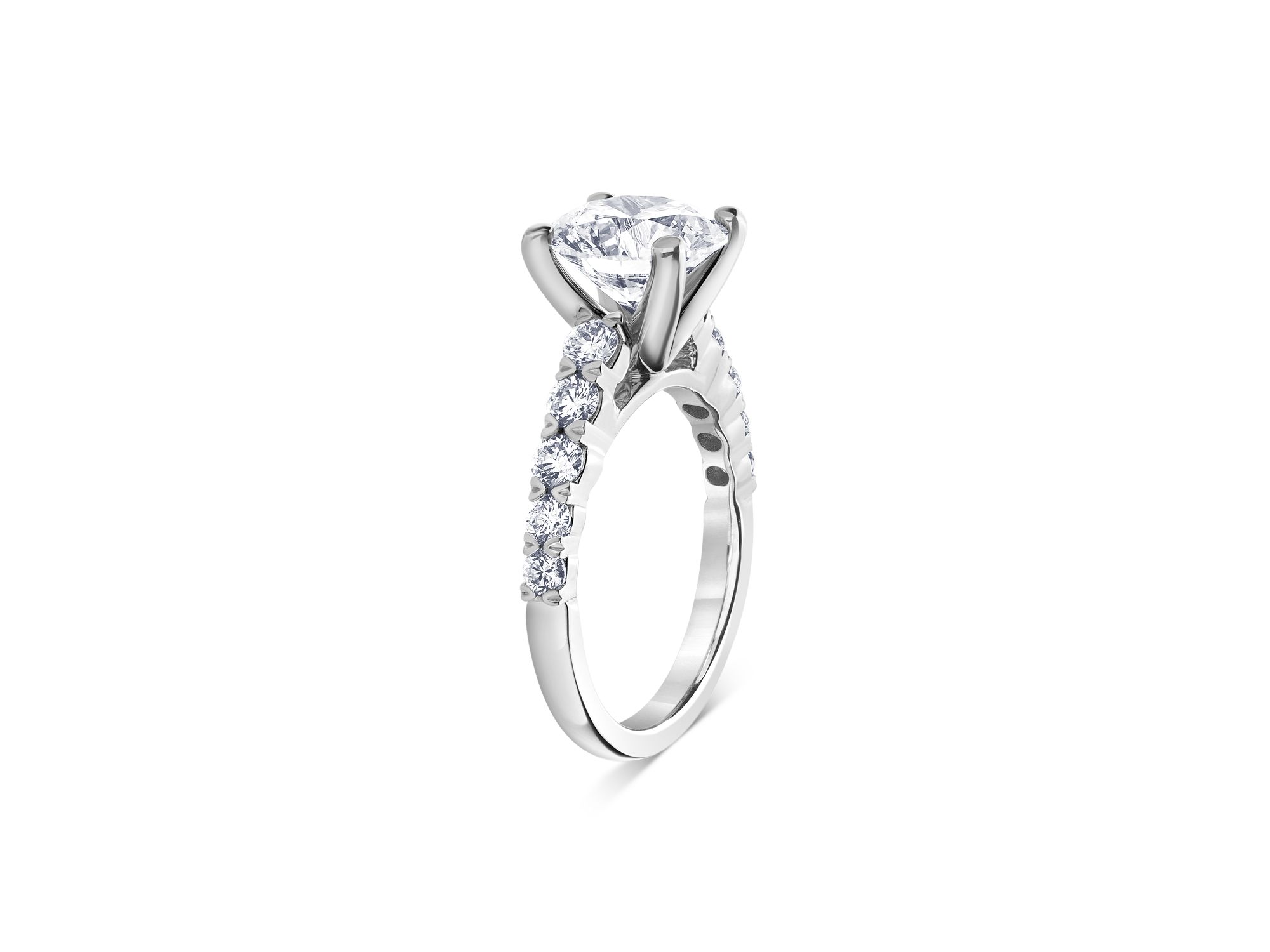 Certified Lab Grown Diamond Bridal Set in 18K White Gold, 4.75 tcw — Image 6