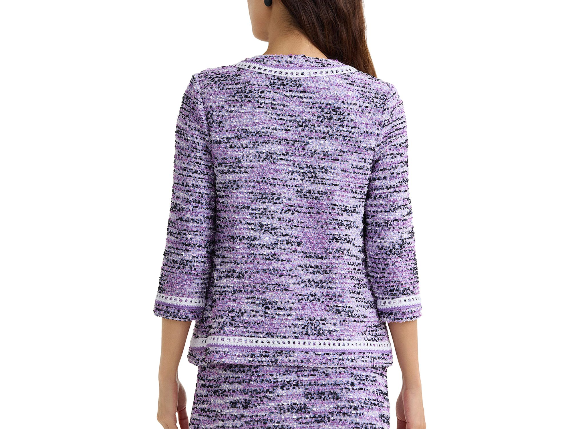 Wrinkle Resistant Eyelash Knit Jacket — Image 3