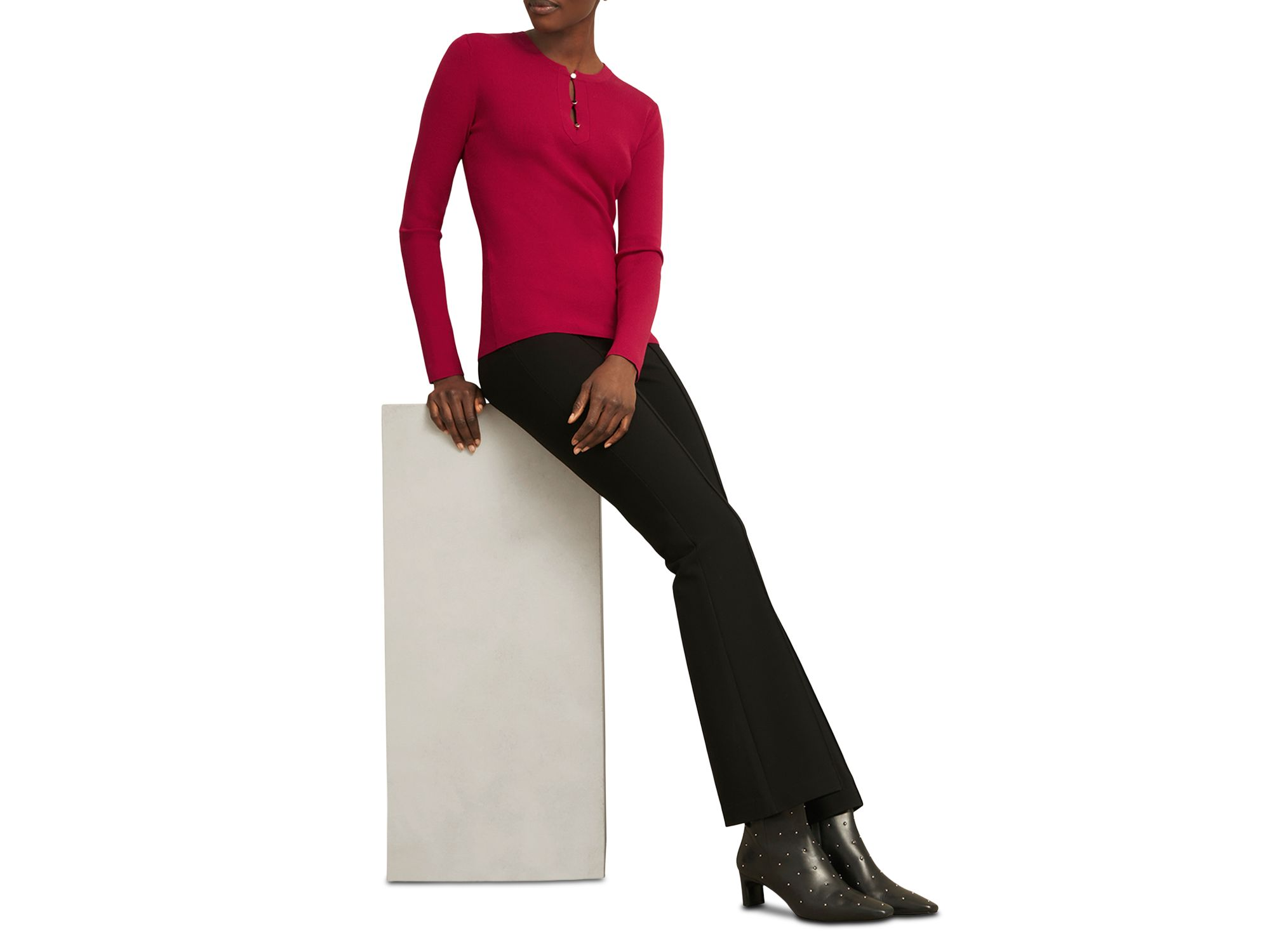 Hayden Fitted Crewneck Sweater — Image 5