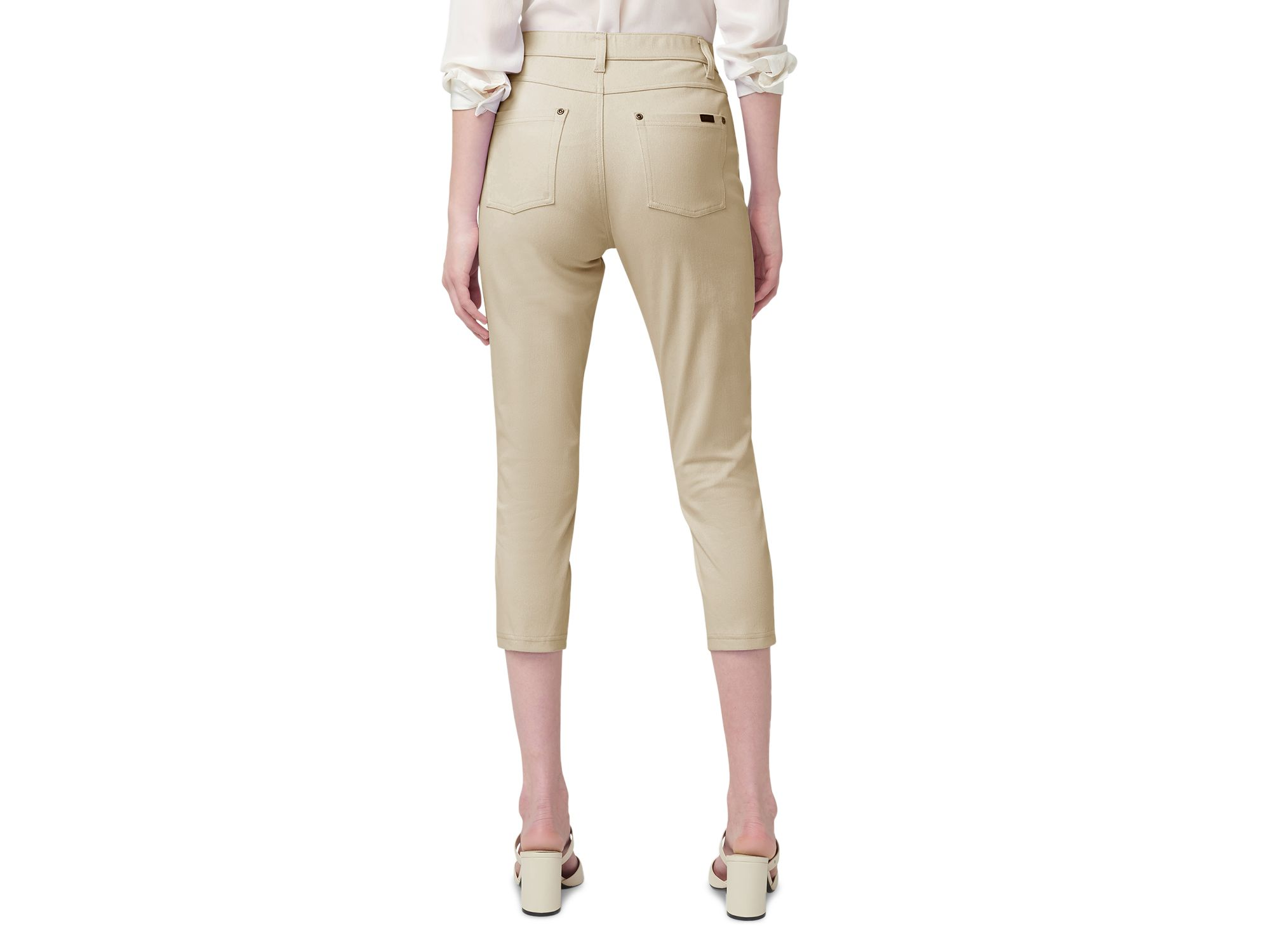 High Rise Ultra Soft Denim Capri Leggings in Medium Wash — Image 5