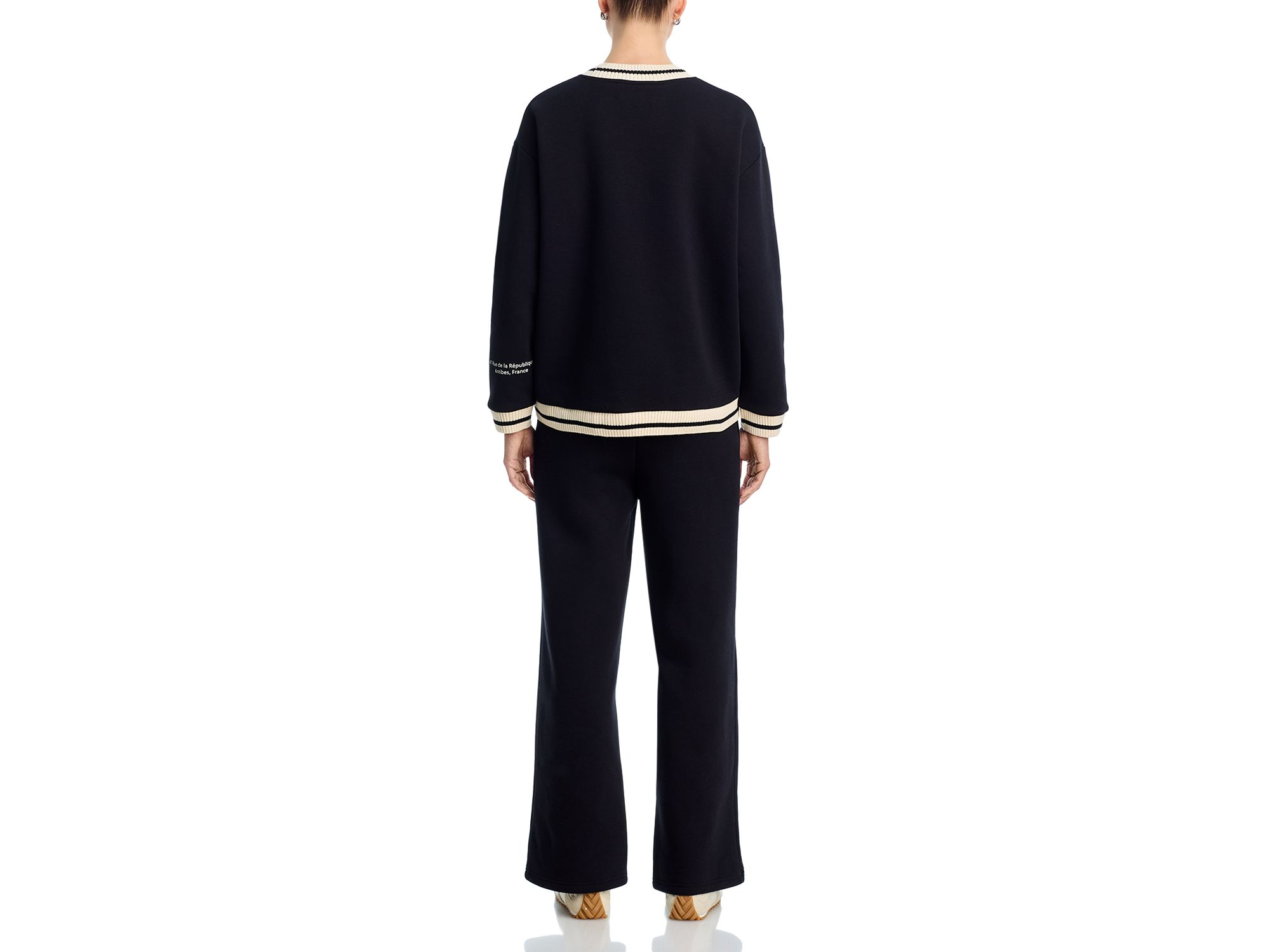 x Von Dutch Striped Rib Crewneck Pullover & Wide Leg Pants — Image 8