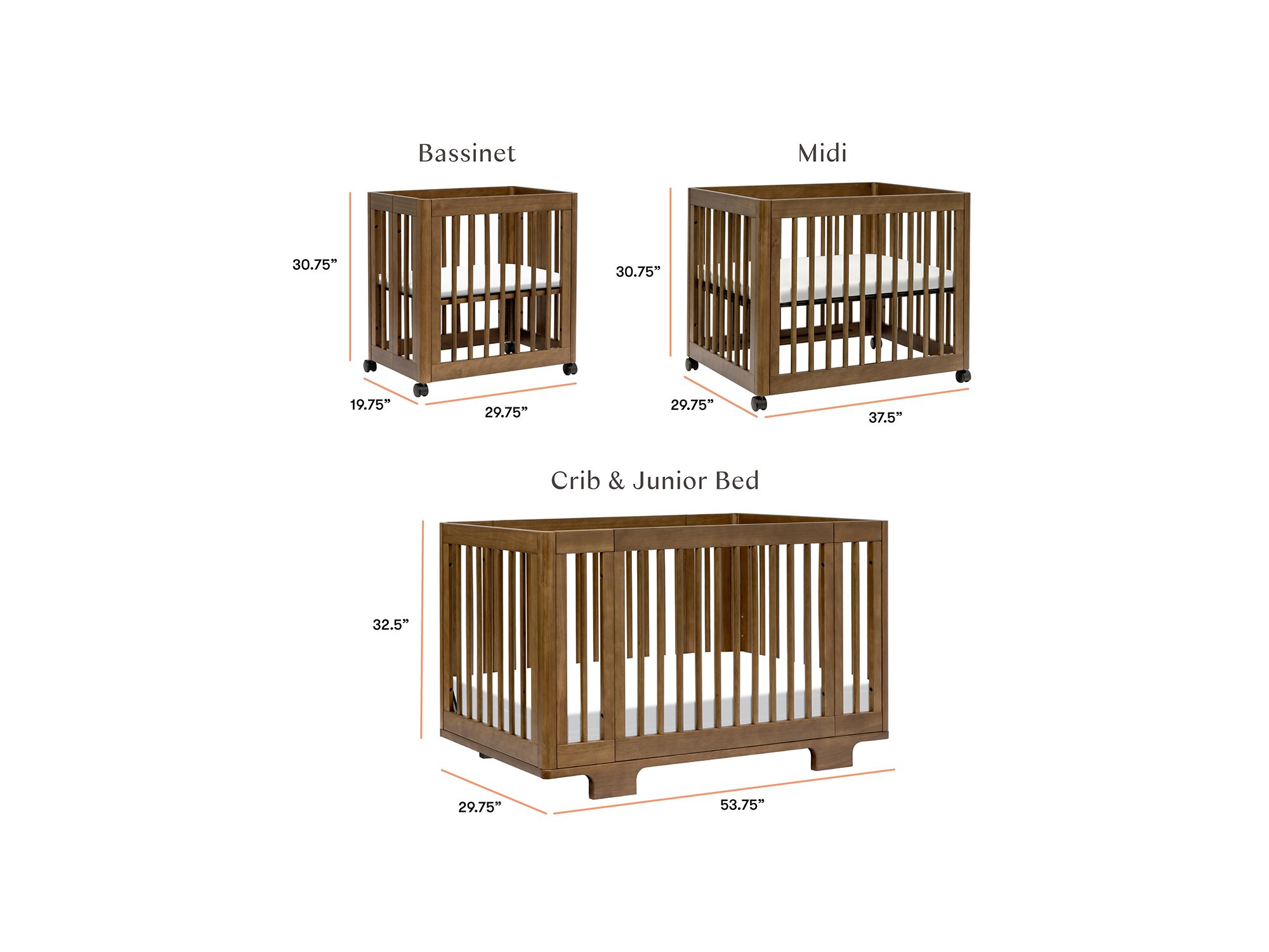 Yuzu 8 in 1 Convertible Crib with All Stages Conversion Kits — Image 20