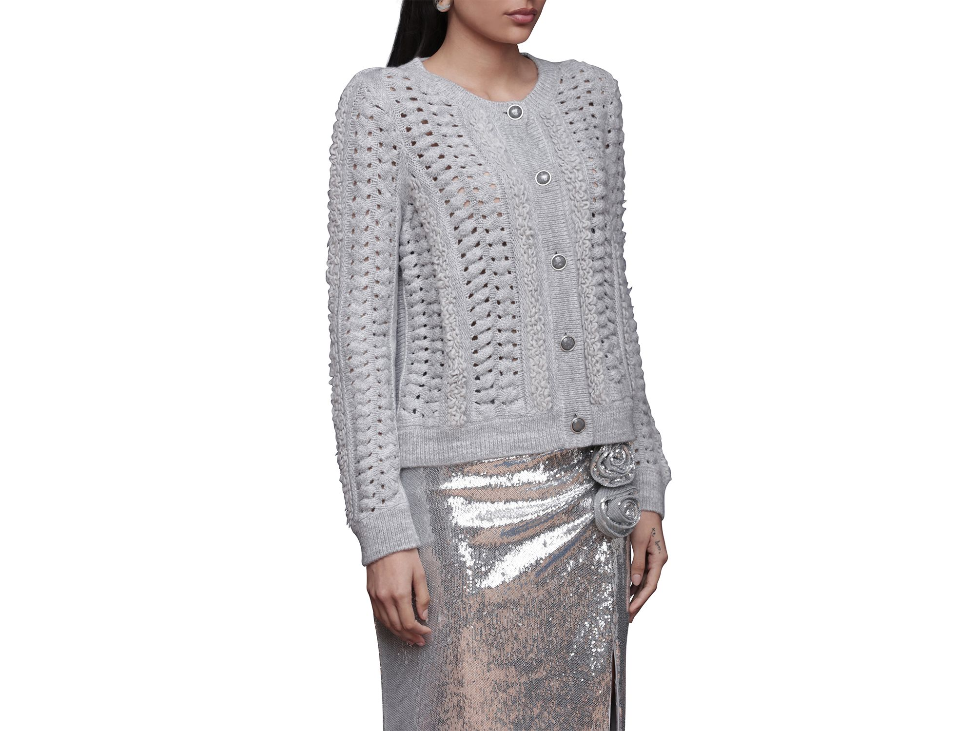 Long Sleeve Button Front Cardigan — Image 4