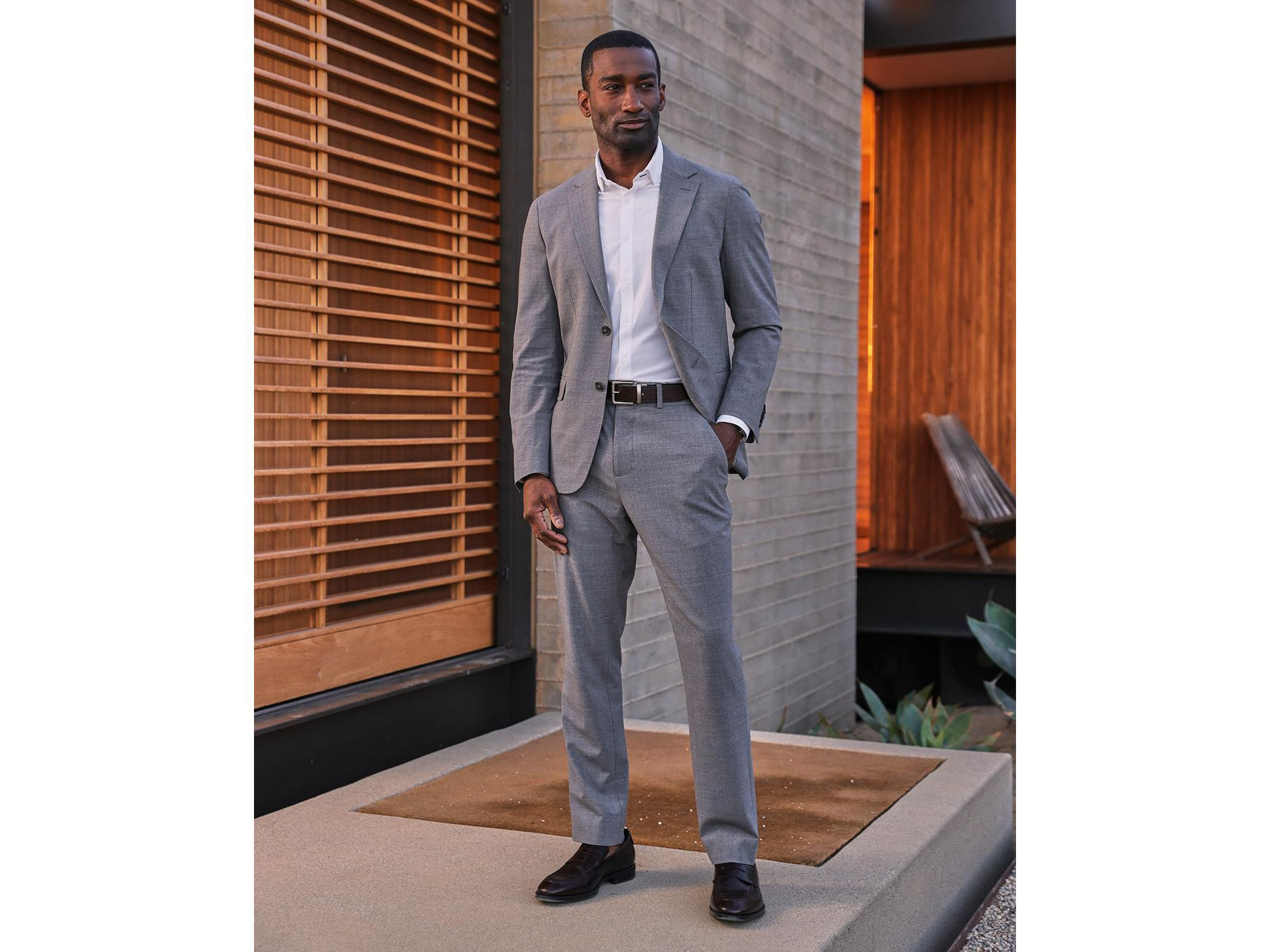 Fresco  Suit Jacket  Navy Solid — Image 3