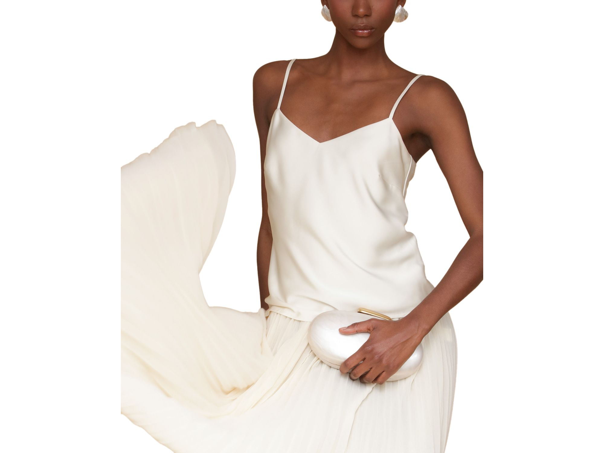 Contrast Pleated Skirt Maxi Dress — Image 3