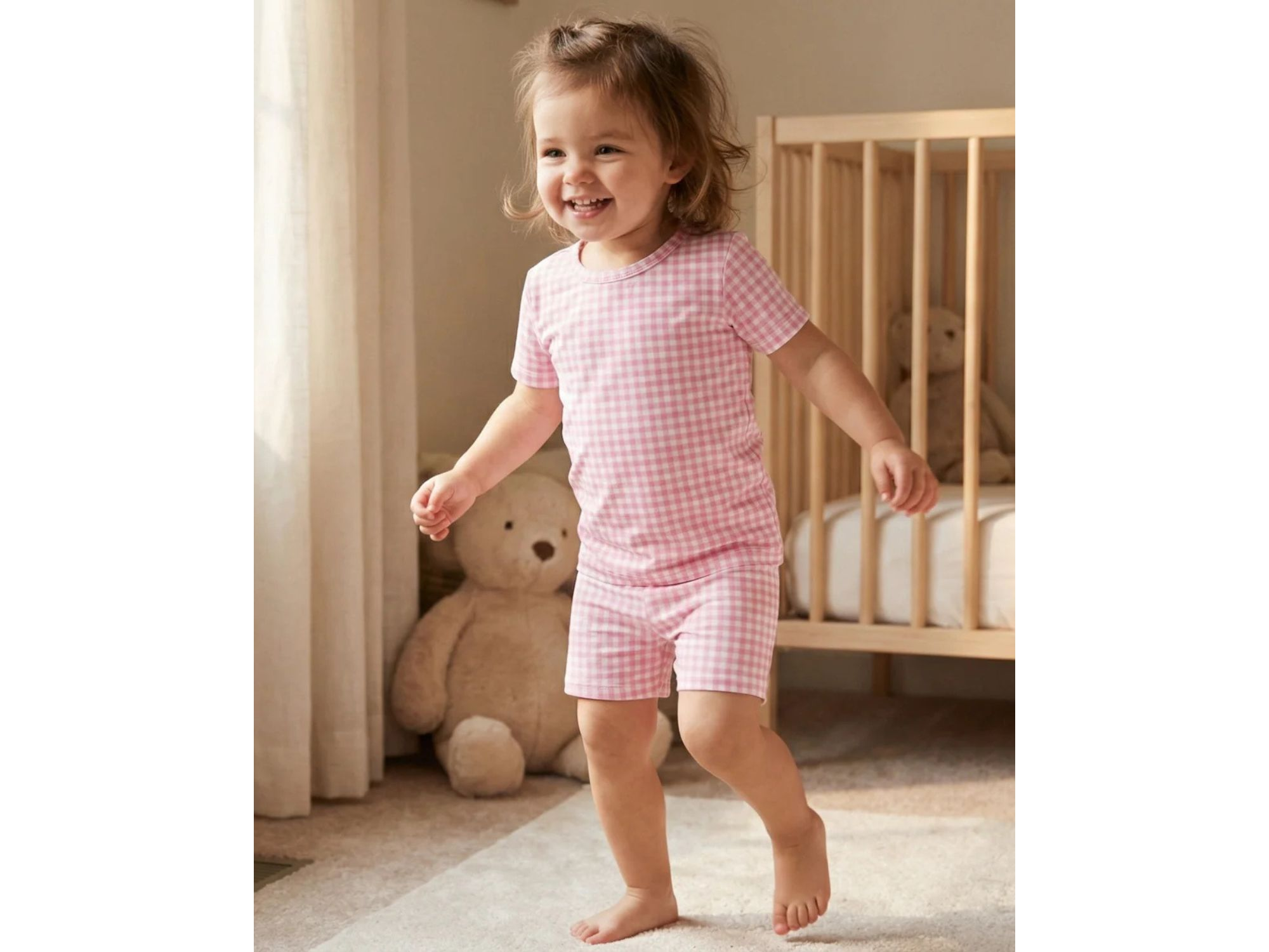 Girls' Sugar Gingham Pajama Set - Baby, Little Kid — Image 4