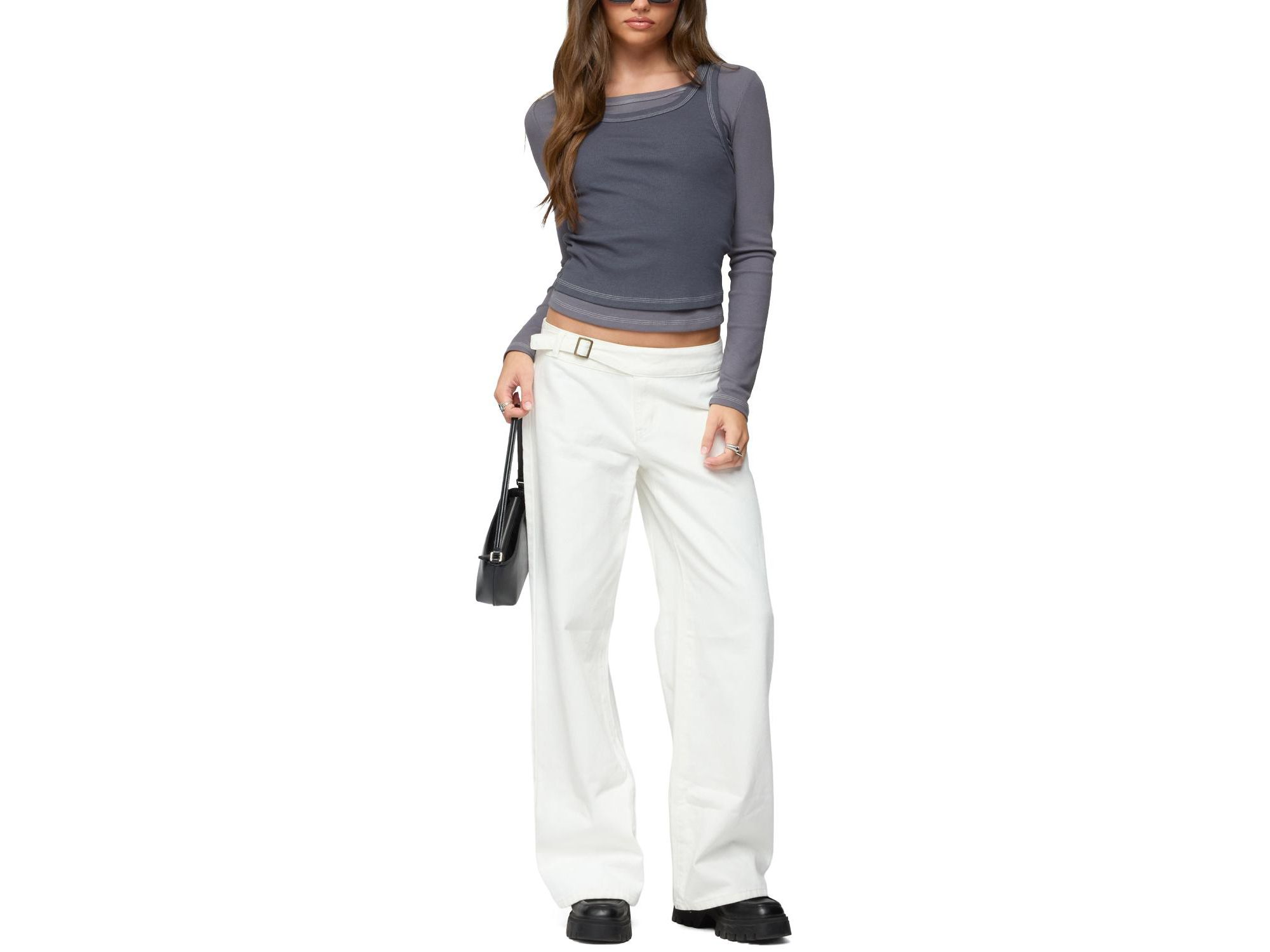 Zane Contrast Layered Long Sleeve Top — Image 4