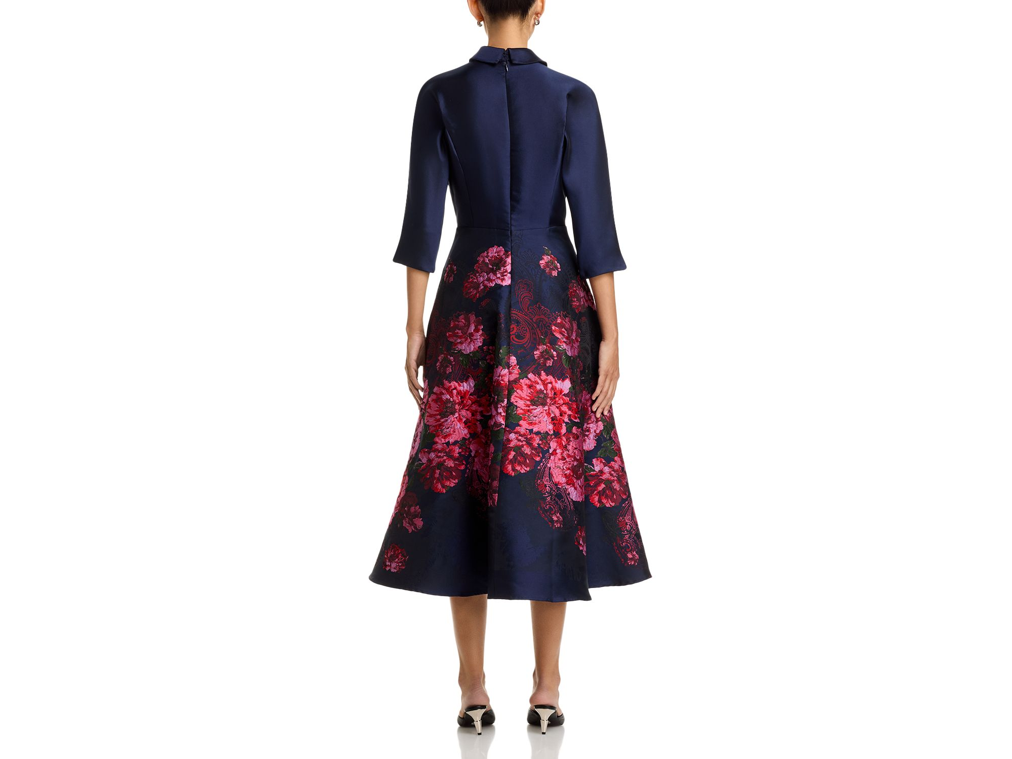 Jacquard Floral Shirt Waist Dress — Image 4