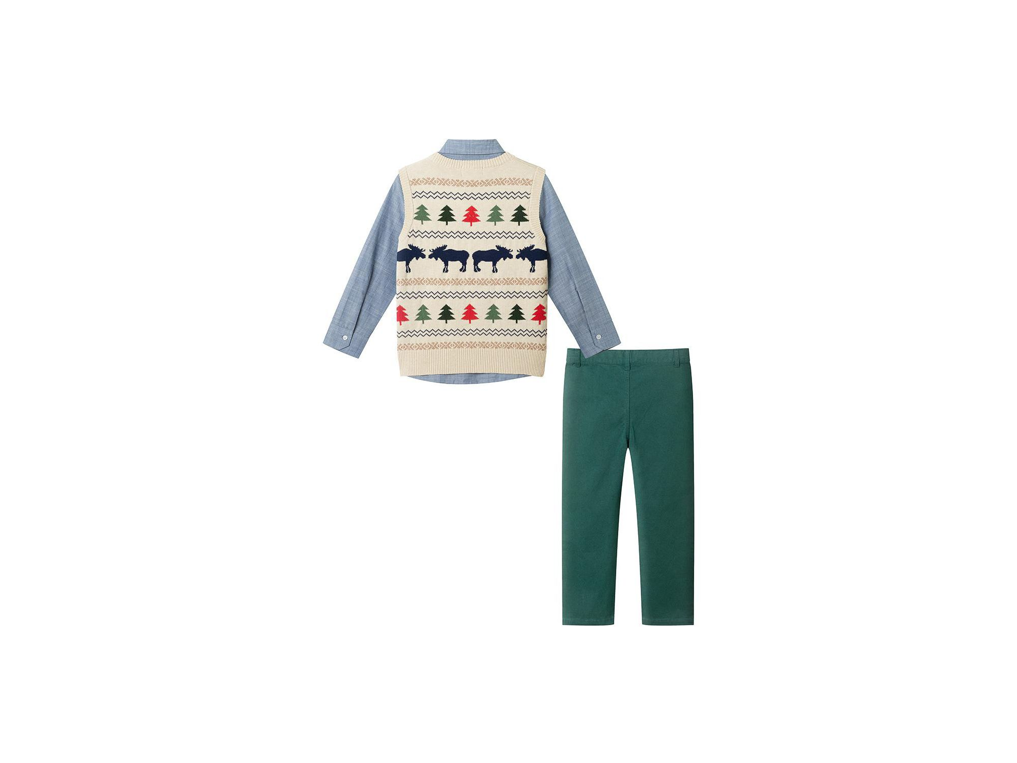 Boys' Sweater Vest, Buttondown & Pant Set - Little Kid, Big Kid — Image 5