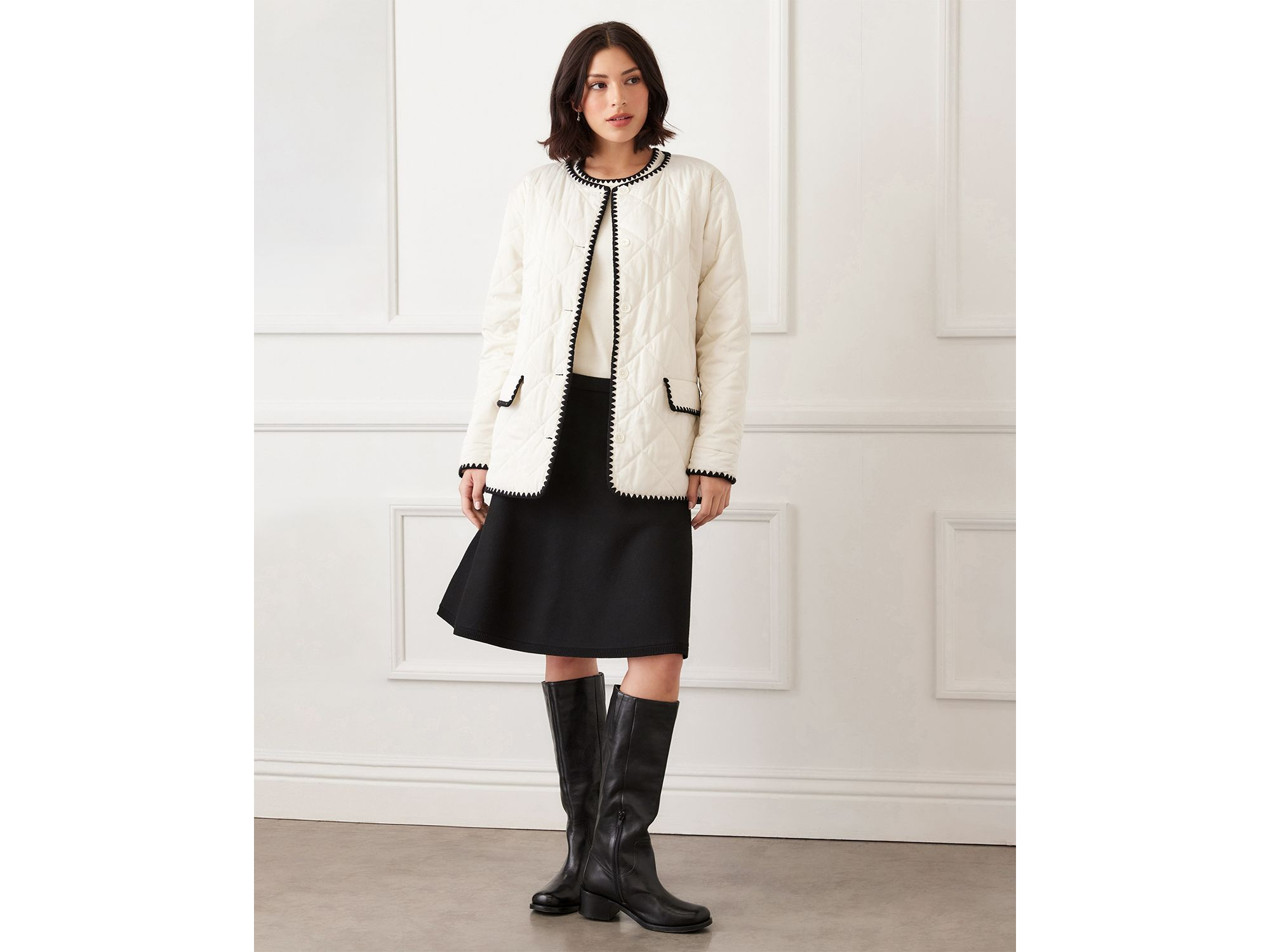 Edge Stitch Quilted Jacket — Image 4