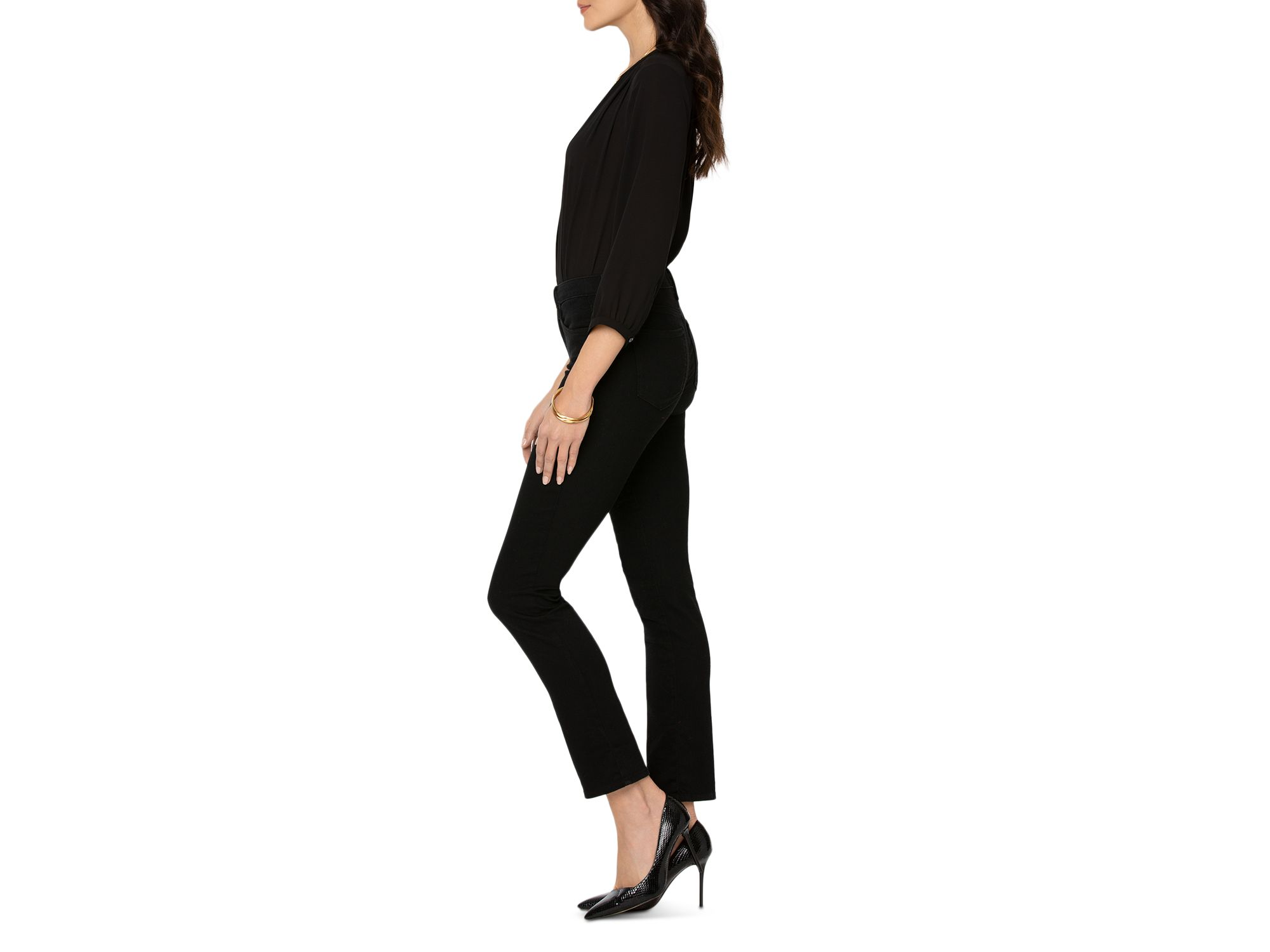 Petites Sheri Slim Leg Jeans in Black — Image 7