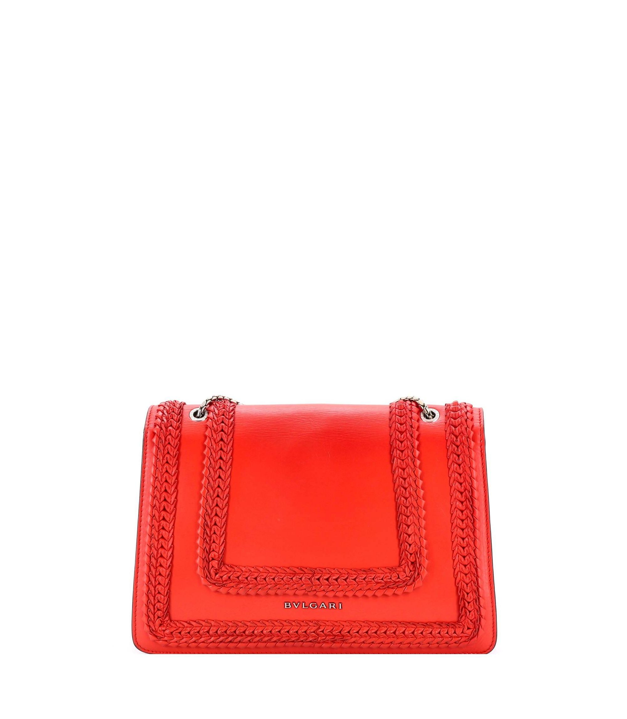 Medium Serpenti Forever Square Shoulder Bag Plisse Leather — Image 5