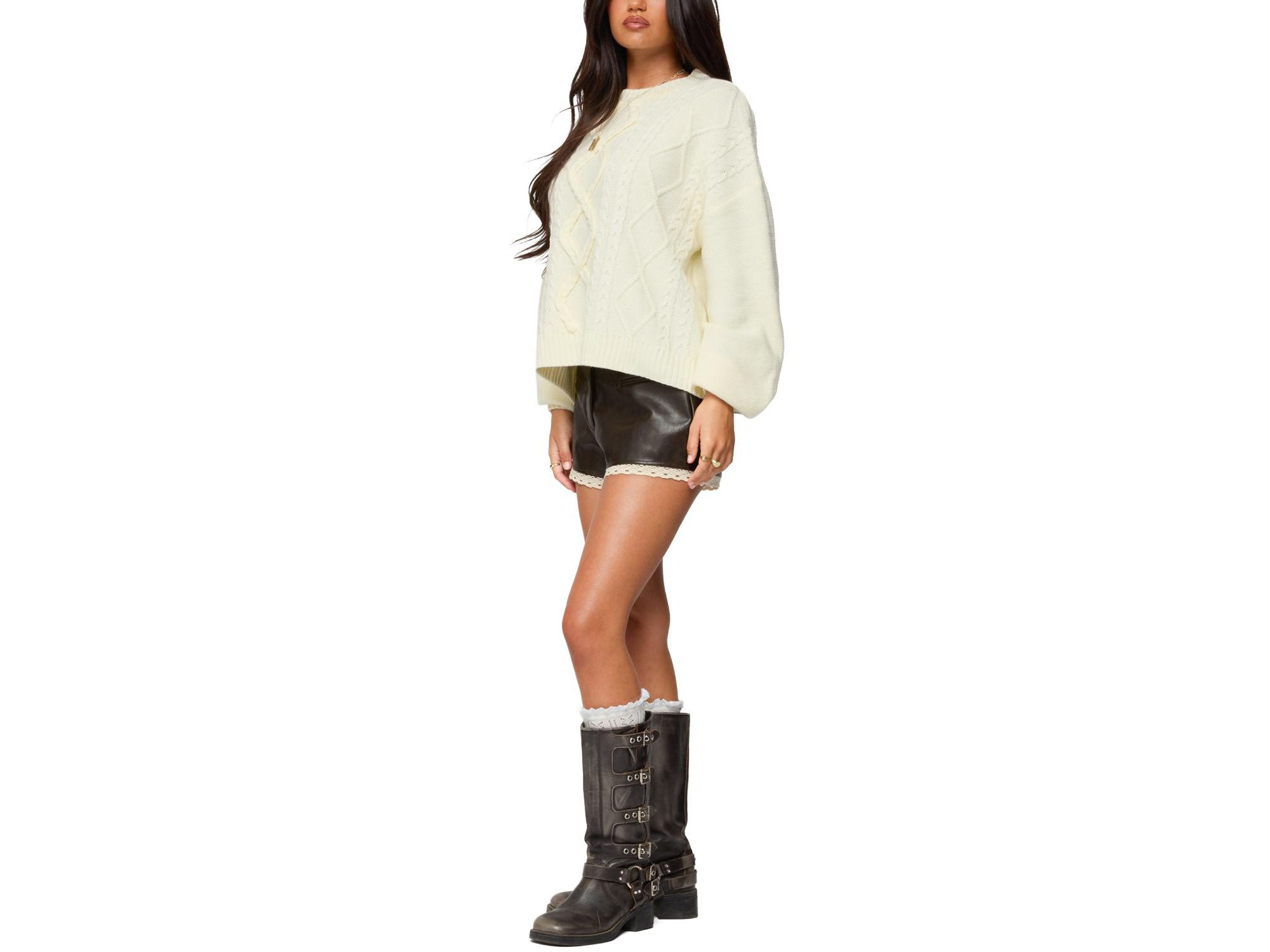 Lissa Lacey Faux Leather Shorts — Image 5