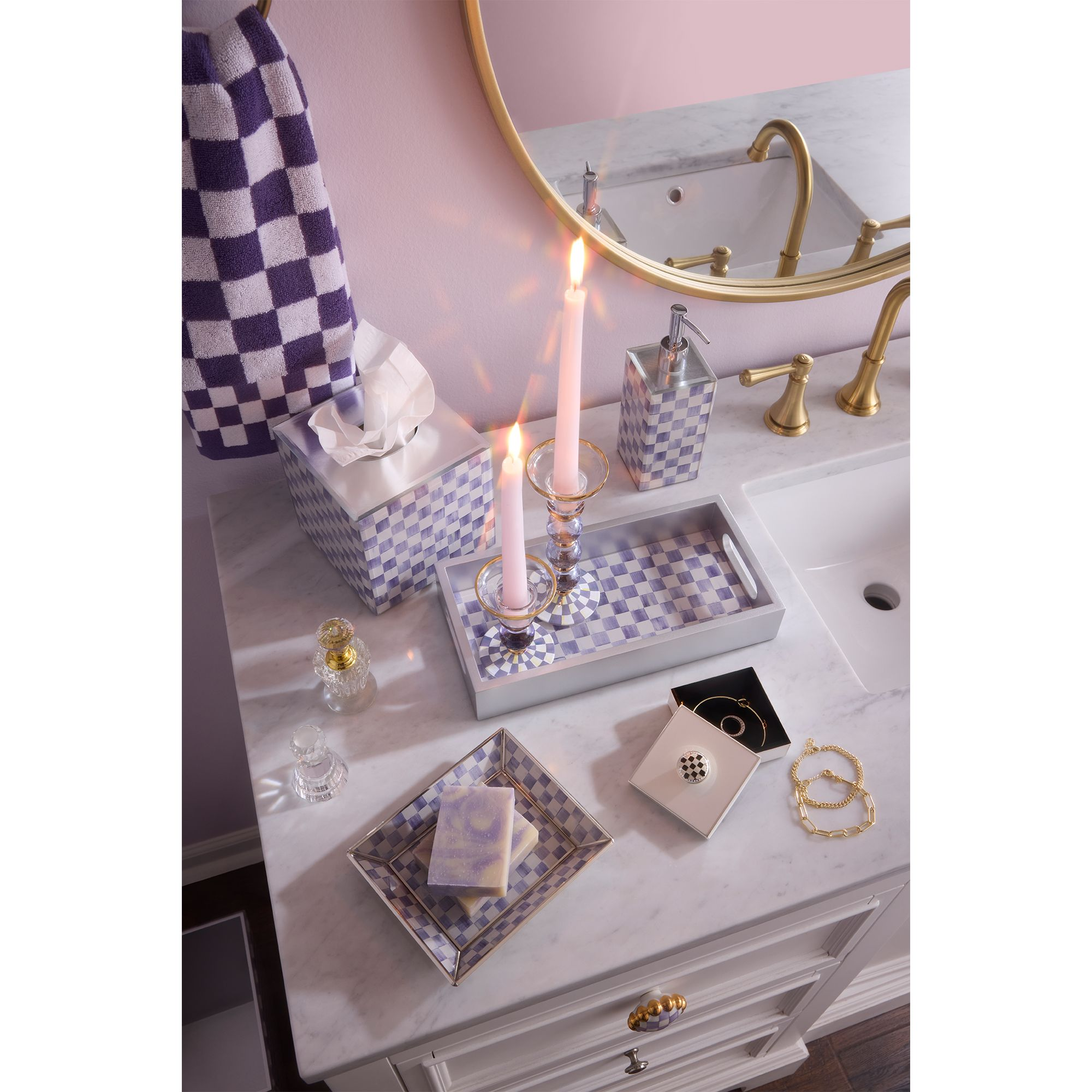 Violet Check Bath Collection — Image 3