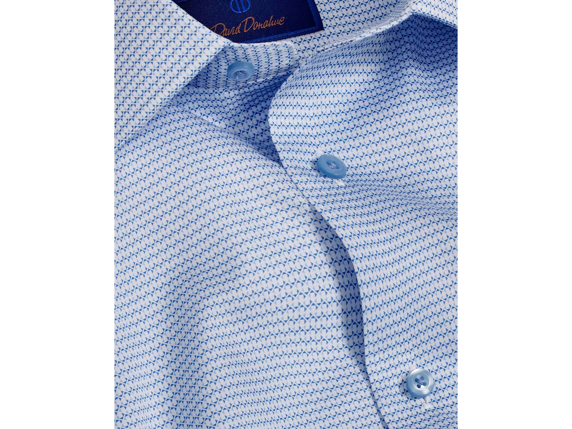 Slim Fit Twill Micro Geometric Print Dress Shirt — Image 3