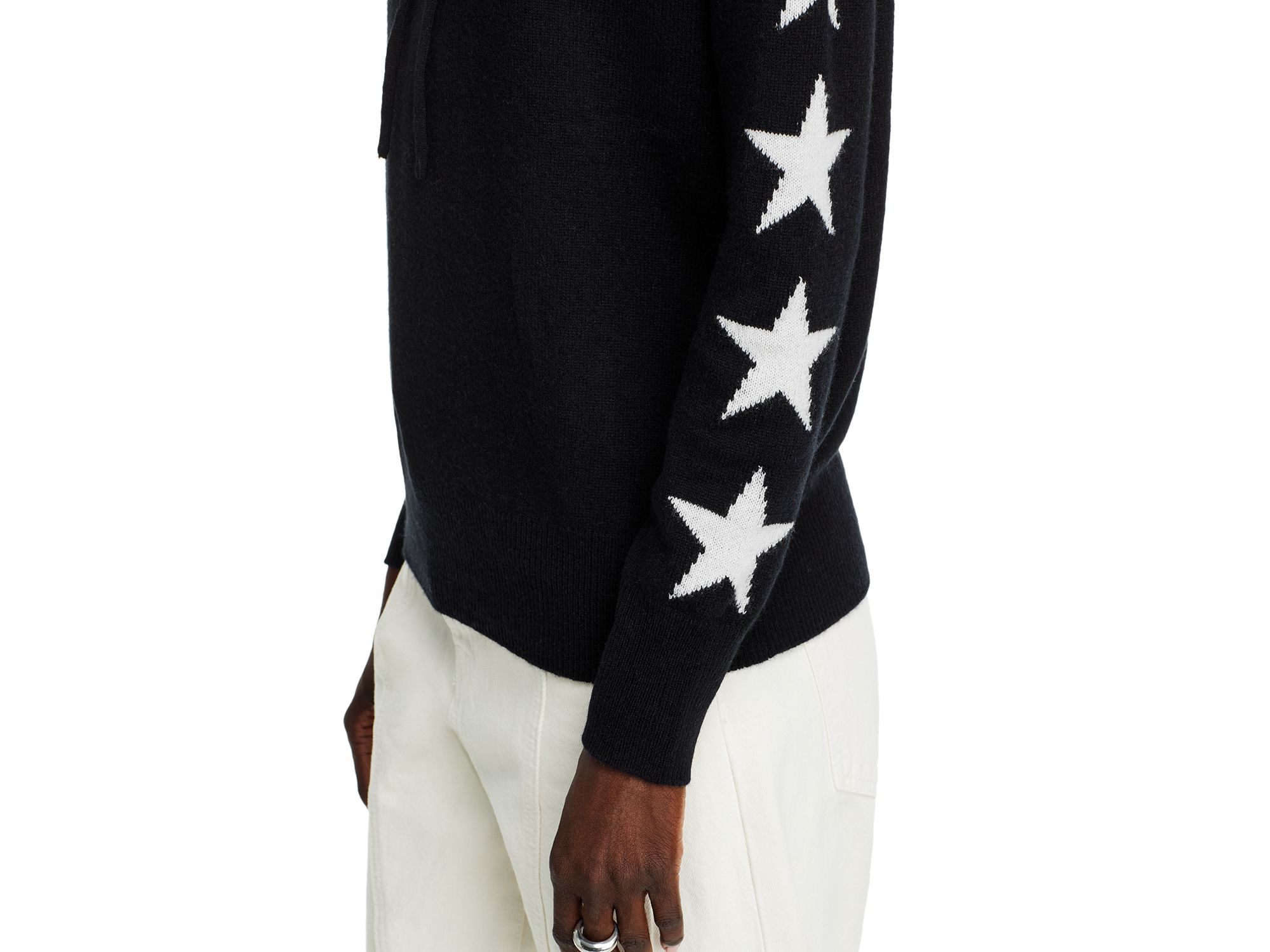 100% Cashmere Star Sleeve Hoodie Sweater - Exclusive — Image 5