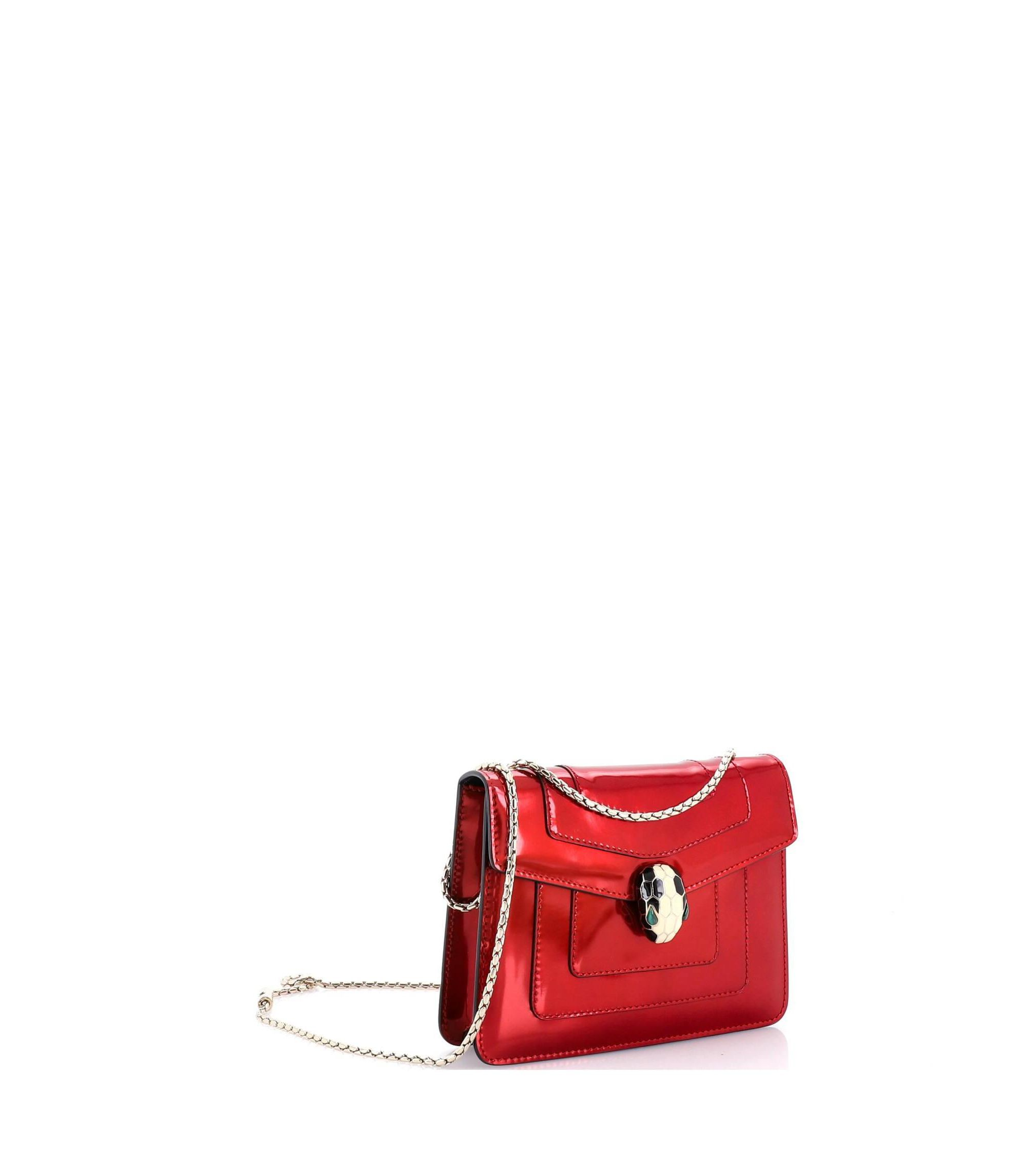 Small Serpenti Forever Square Shoulder Bag Metallic Leather — Image 6