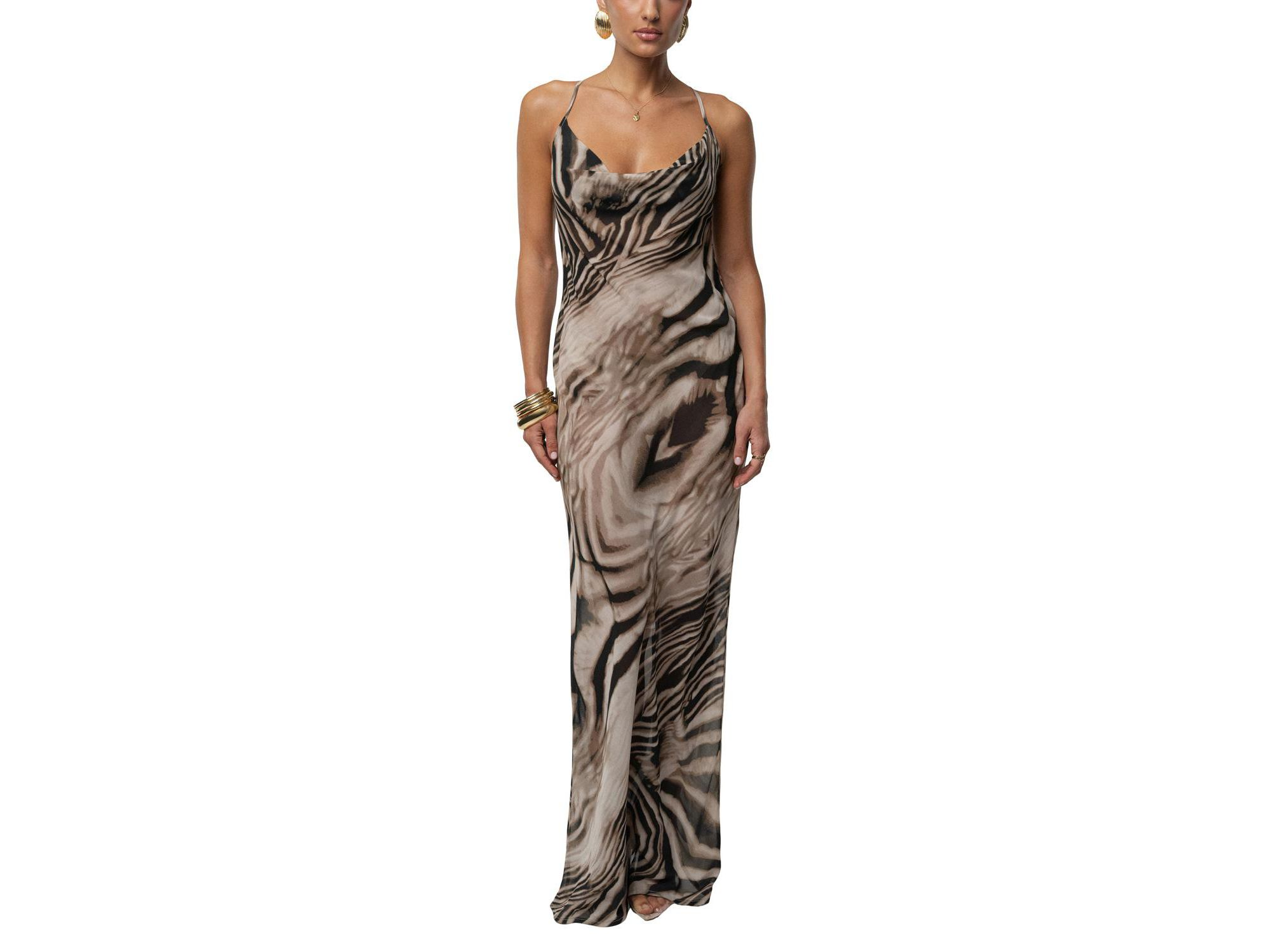 Zebra Print Infinite Journey Maxi Dress — Image 10