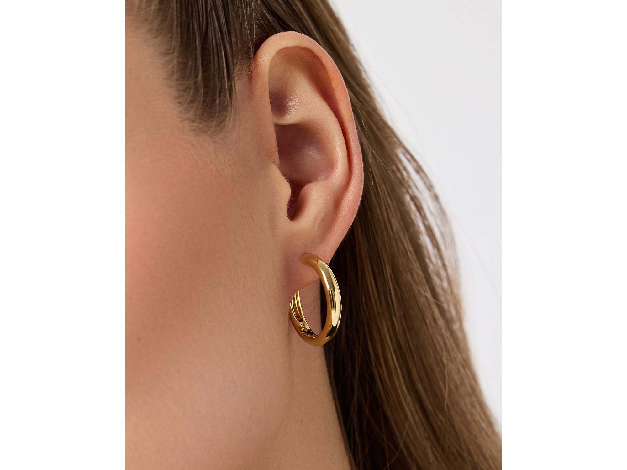 Gold Hoop Earrings Giulia Large — Image 4