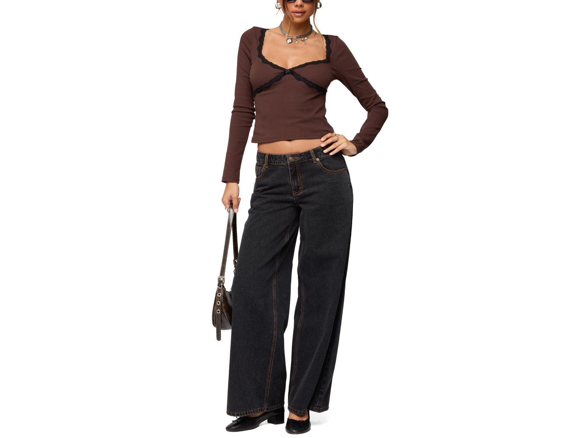 Porta Contrast Lacey Top — Image 4