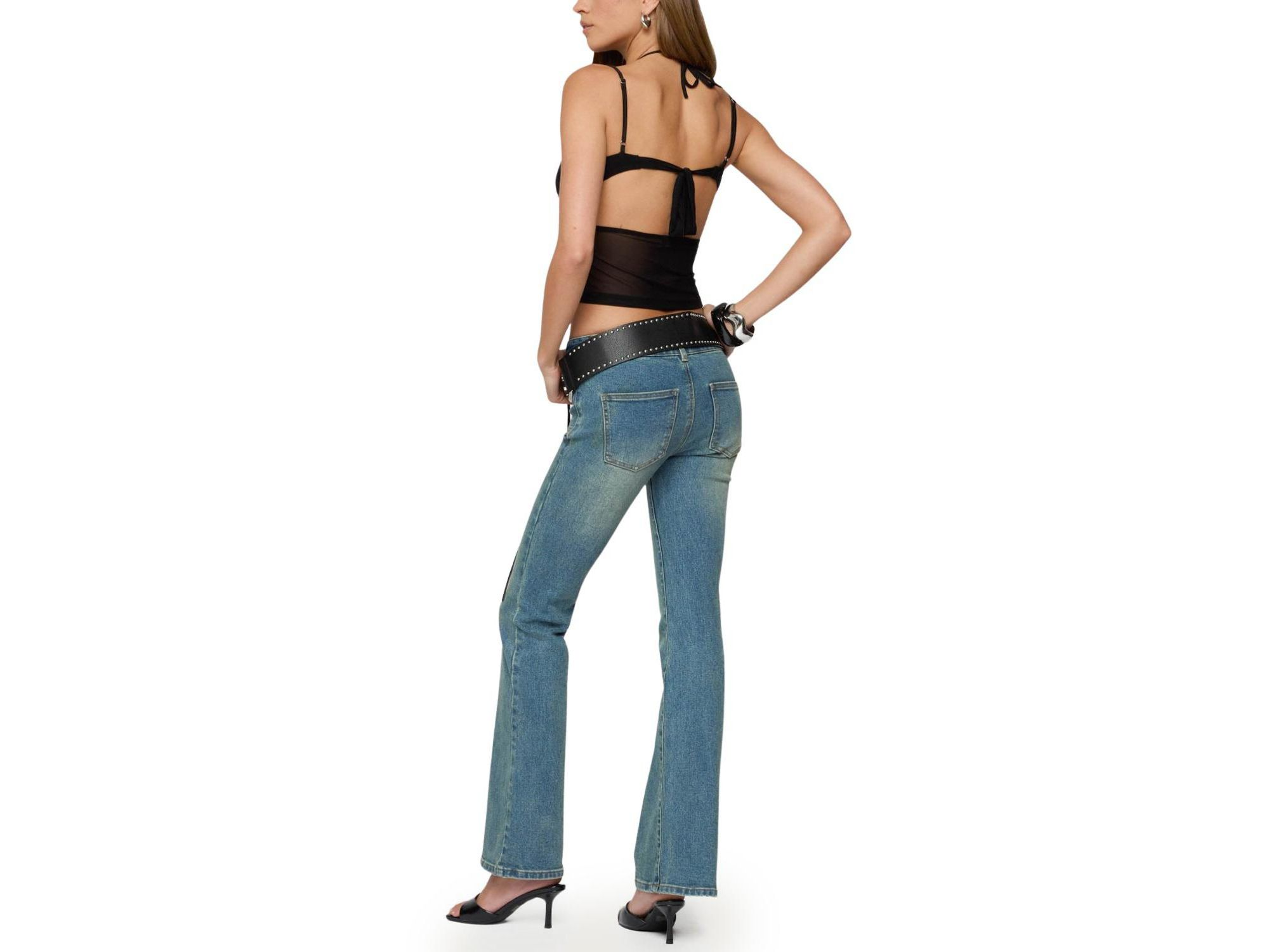 Strappy Sheer Mesh Cupped Top — Image 3