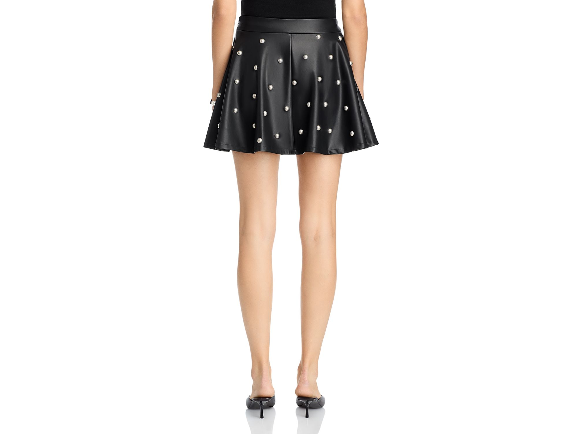 Faux Leather Studded Top & Faux Leather Studded Mini Skirt - Exclusive — Image 7