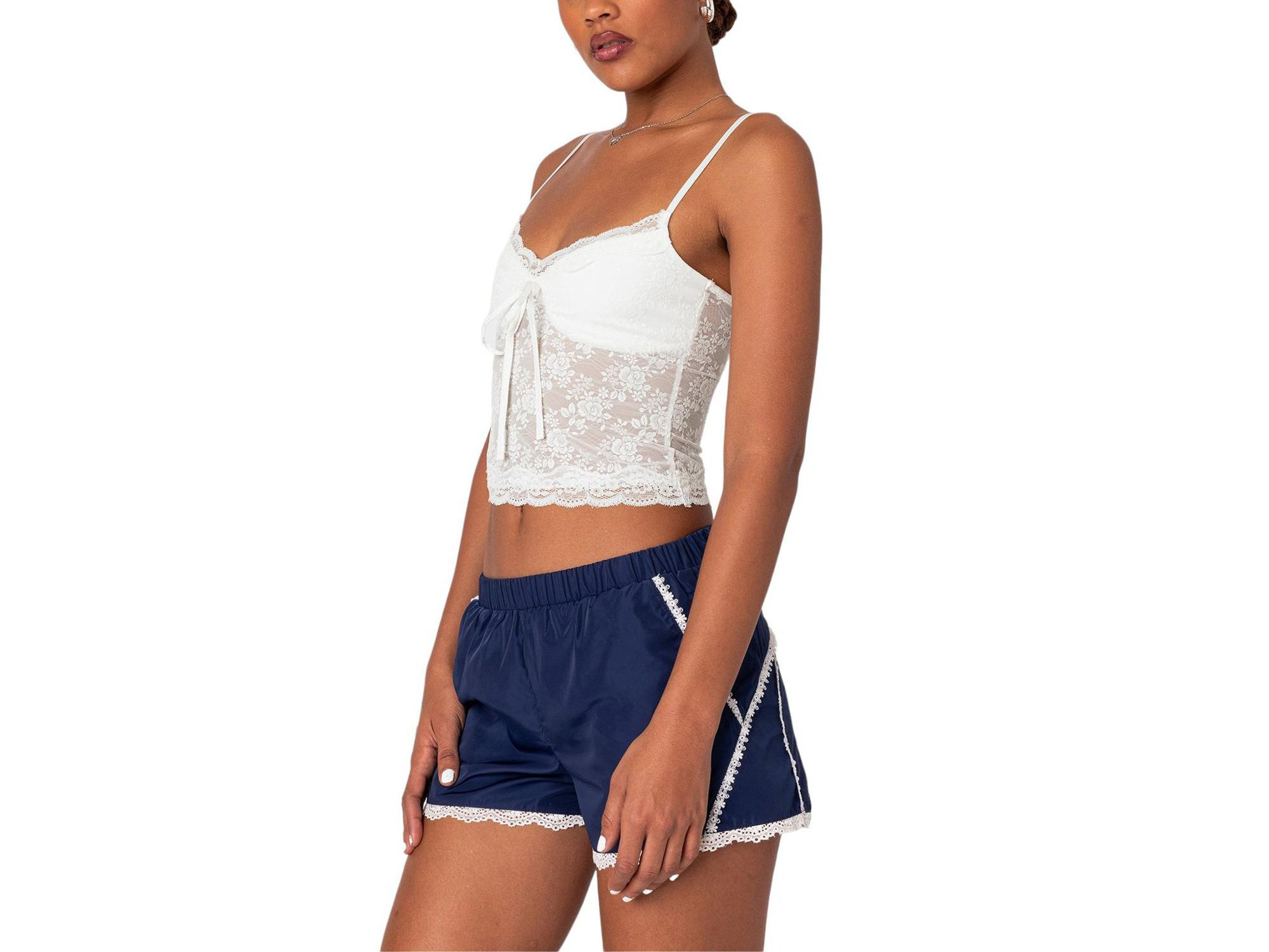 Cami Sheer Lace Tank Top — Image 3