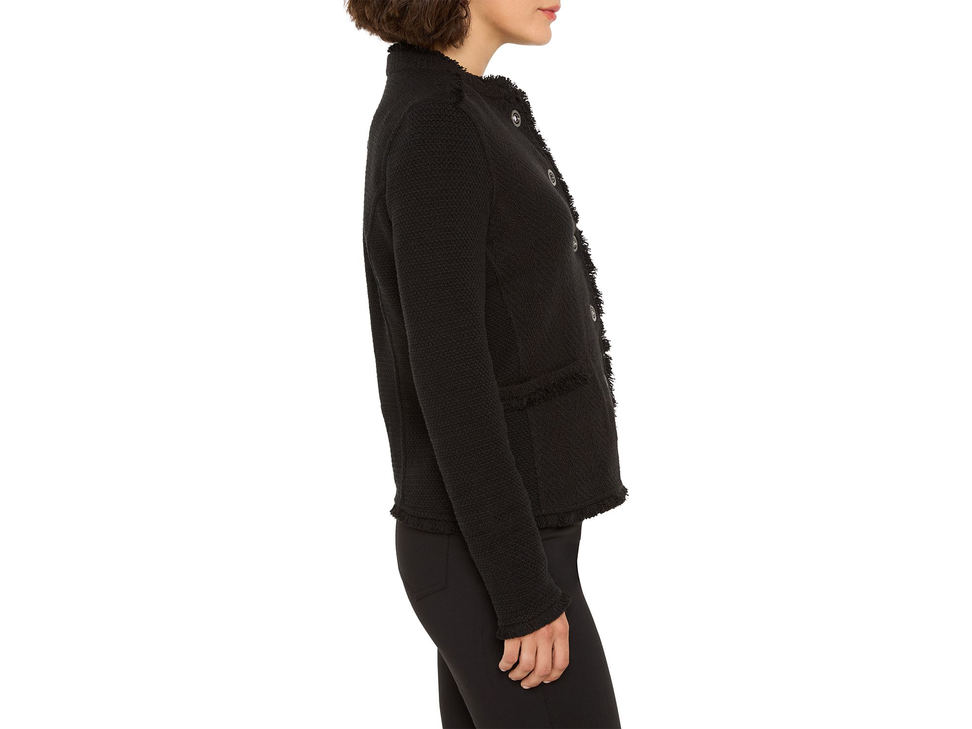 Fringe Trim Military Jacket — Image 3