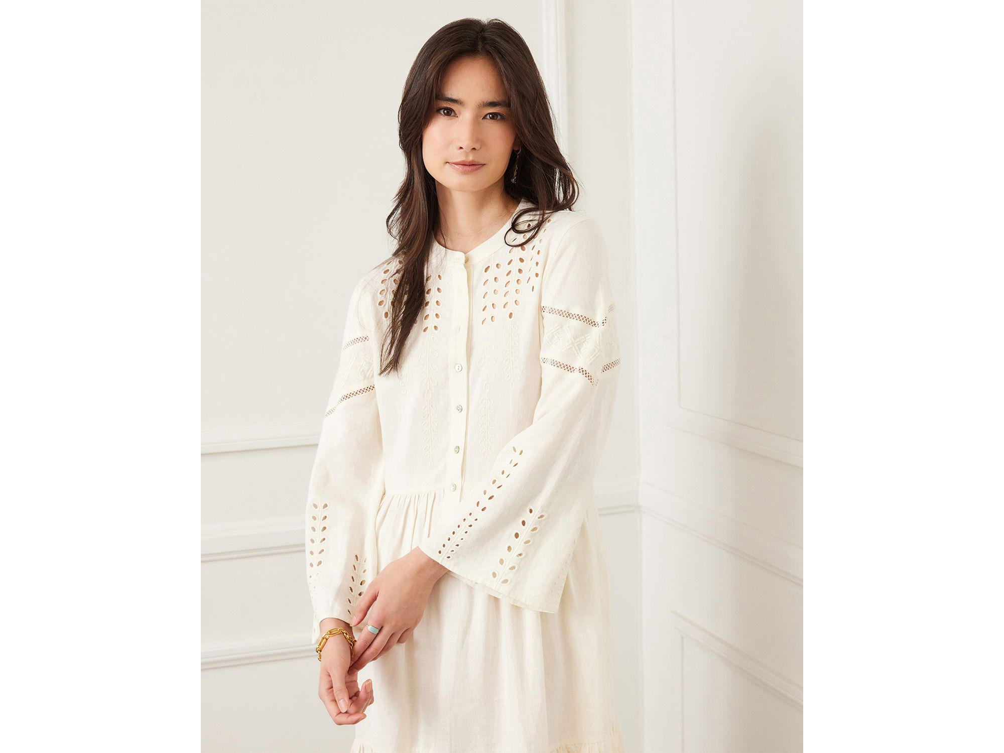 Tiered Flare Sleeve Dress — Image 3