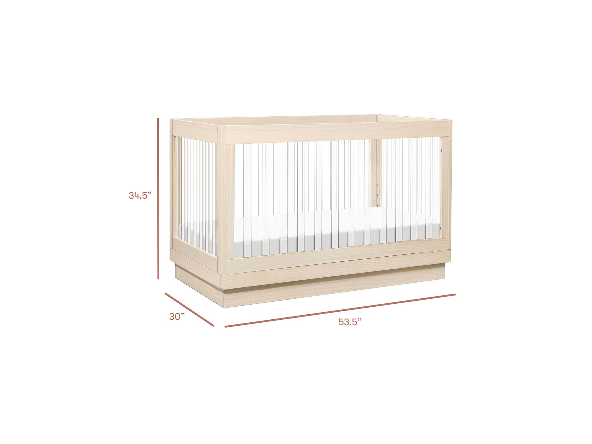 Harlow Acrylic 3-in-1 Convertible Crib — Image 13