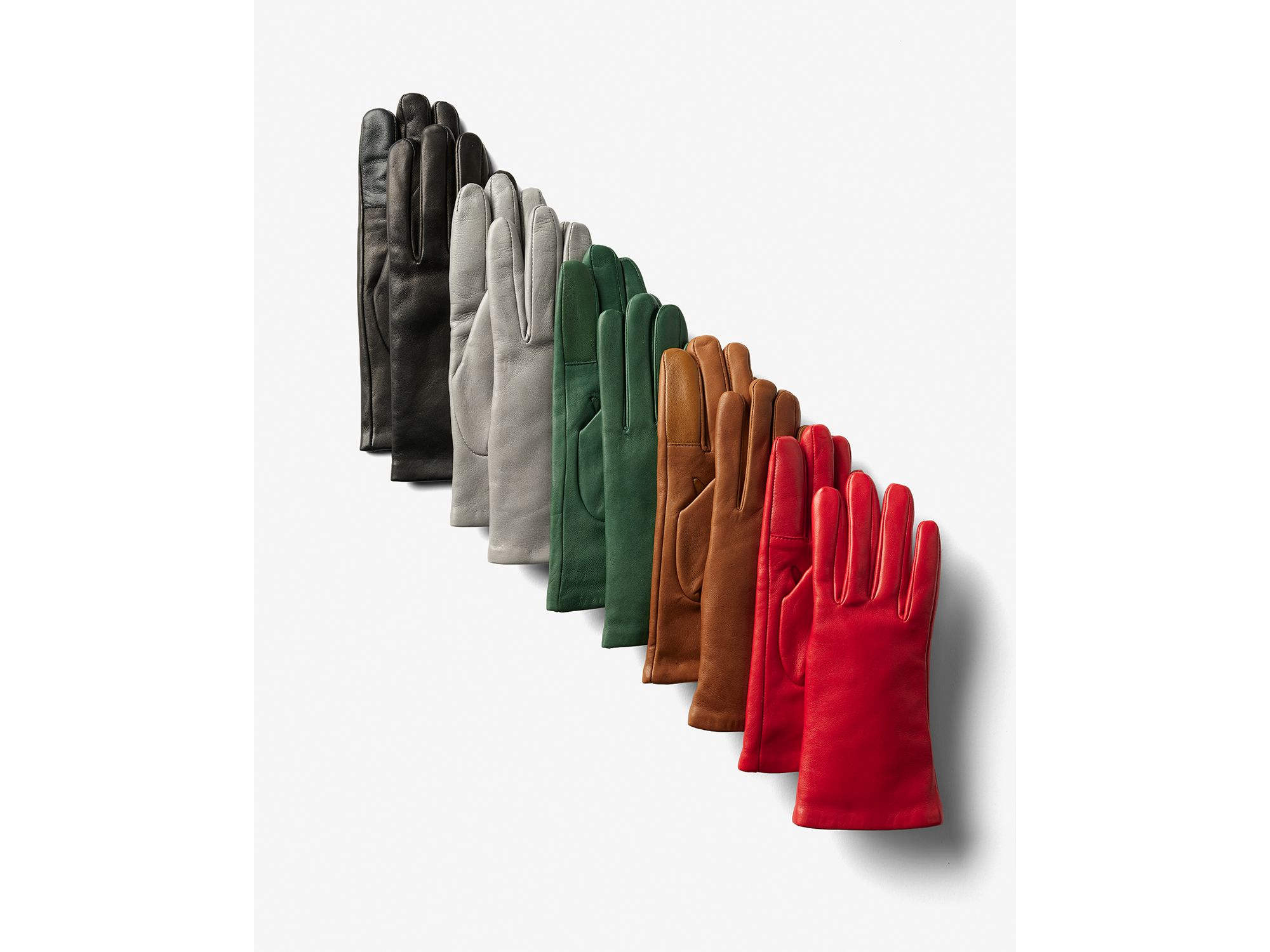 Cashmere Lined Leather Tech Gloves - Exclusive — Image 3
