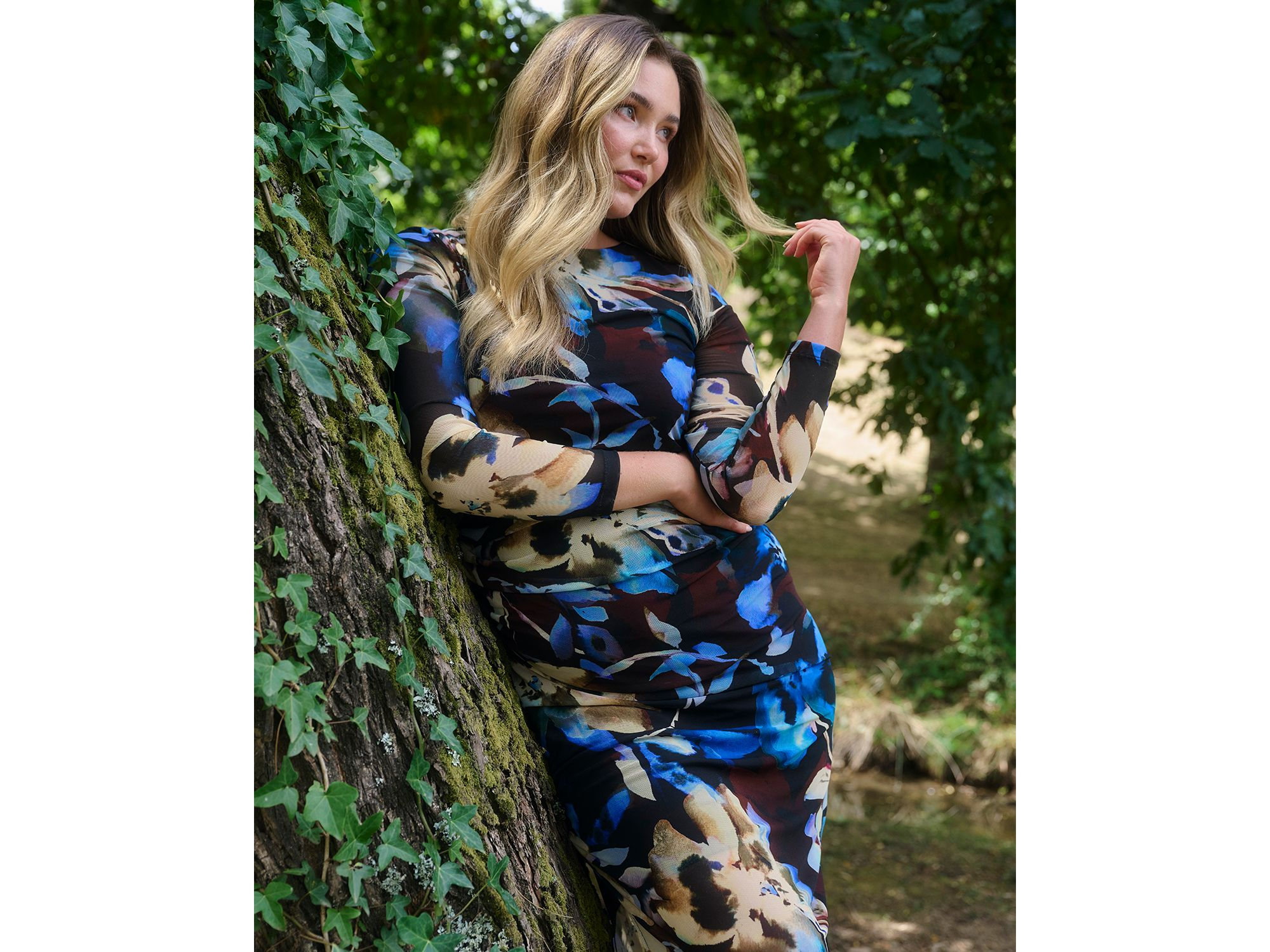 Cleo Mesh Midi Dress — Image 3