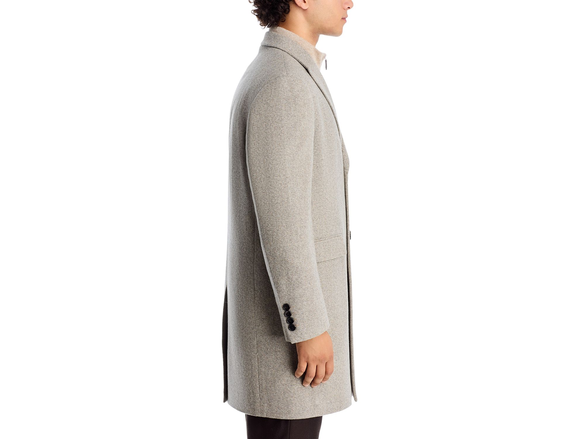 Sutton Wool & Cashmere Herringbone Top Coat — Image 6
