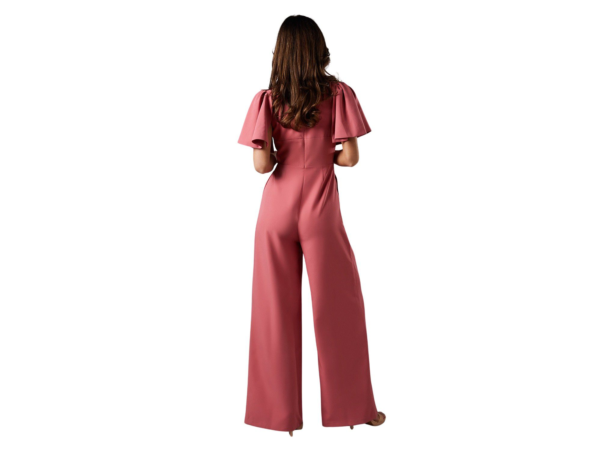 Flutter Sleeve Plunge Jumpsuit — Image 4