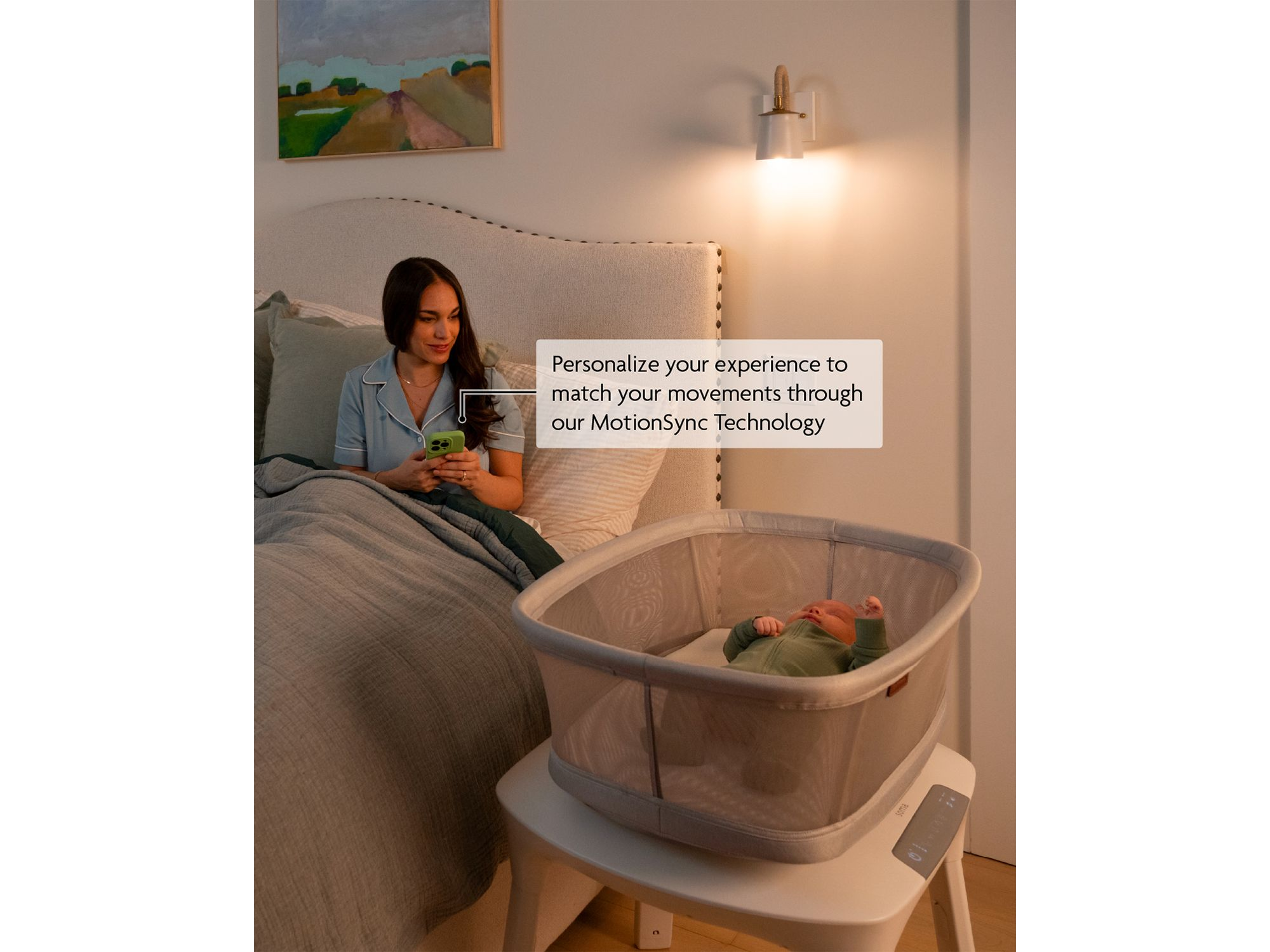Soma Smart Bassinet - Charlie - Sand Mélange — Image 4